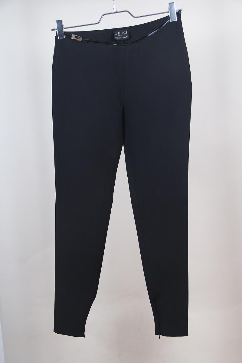 Iconic 1997 / 1998 F/W Gucci & Tom Ford Runway Asymmetrical G Buckle Pants IT 40 For Sale 2
