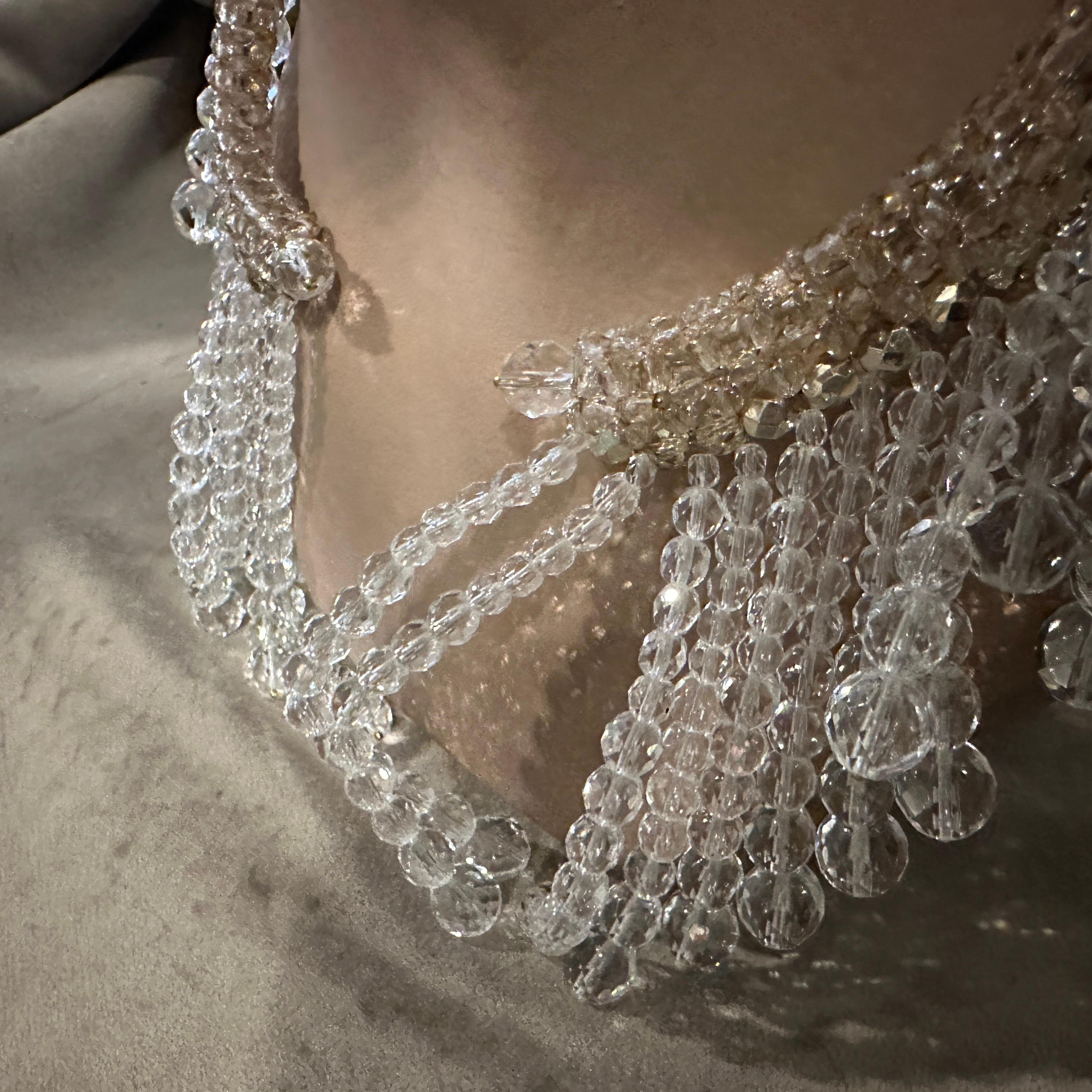 Collier iconique du 21e siècle en cristaux de perles multibrins par Coppola e Toppo Neuf - En vente à Aci Castello, IT