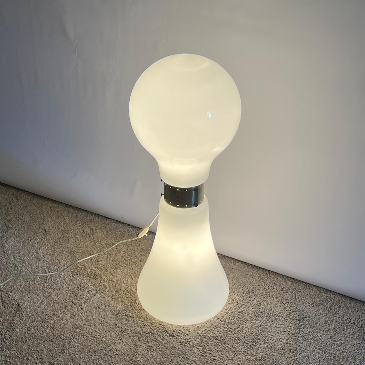 Brass Iconic 70s 'Birillo' Floor Lamp - Hand-Blown Murano Glass, Italian MCM Design