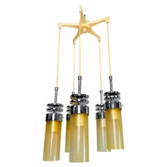 Suspension icône à 5 lampes, style « Space Age » des années 70