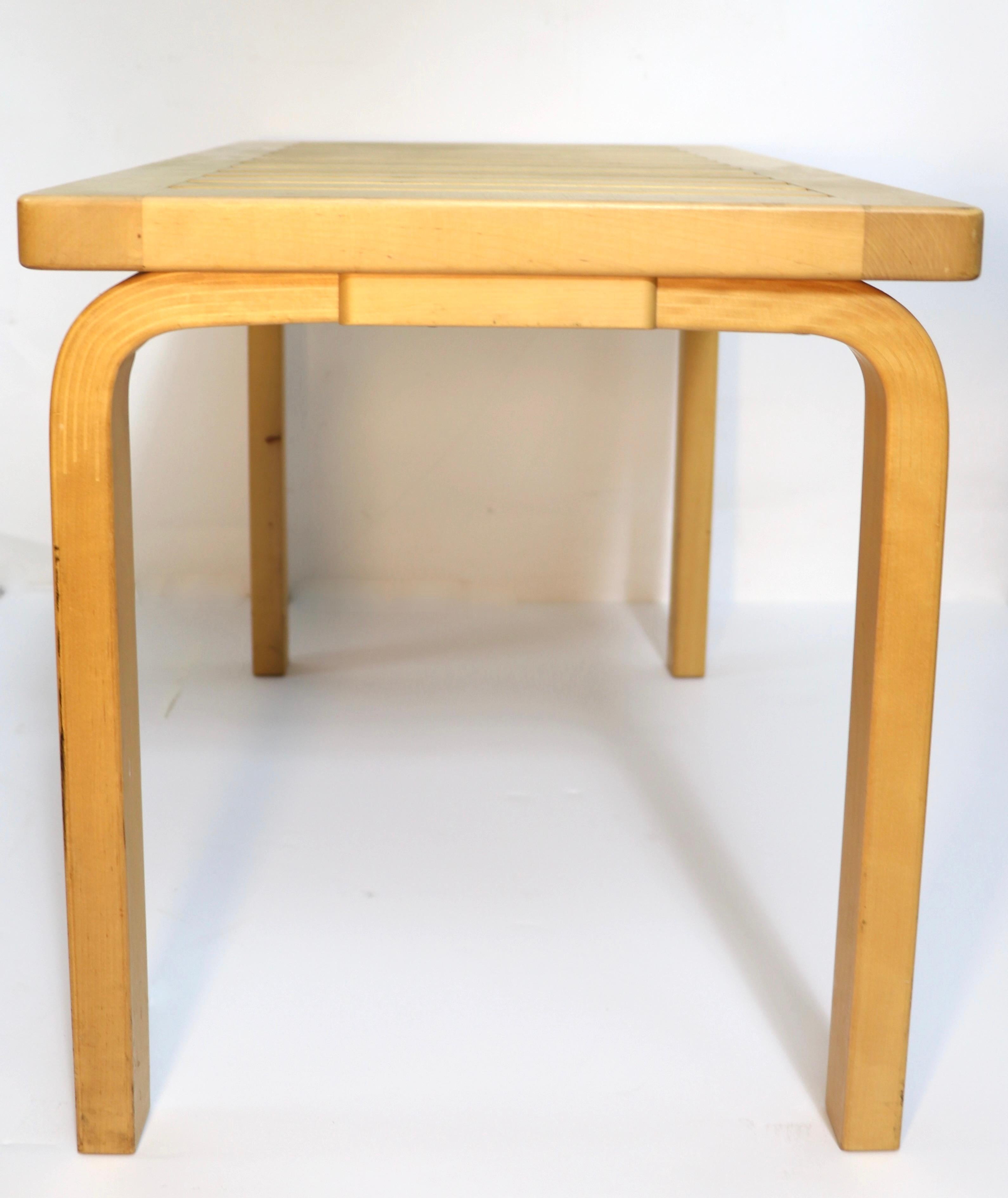 Birch Iconic Aalto Table Bench Model 106