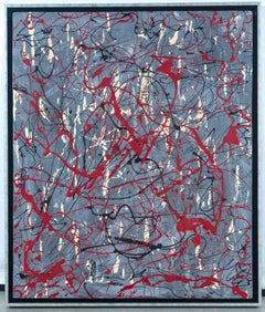 Iconic Abstract Vintage Oil Drip Painting