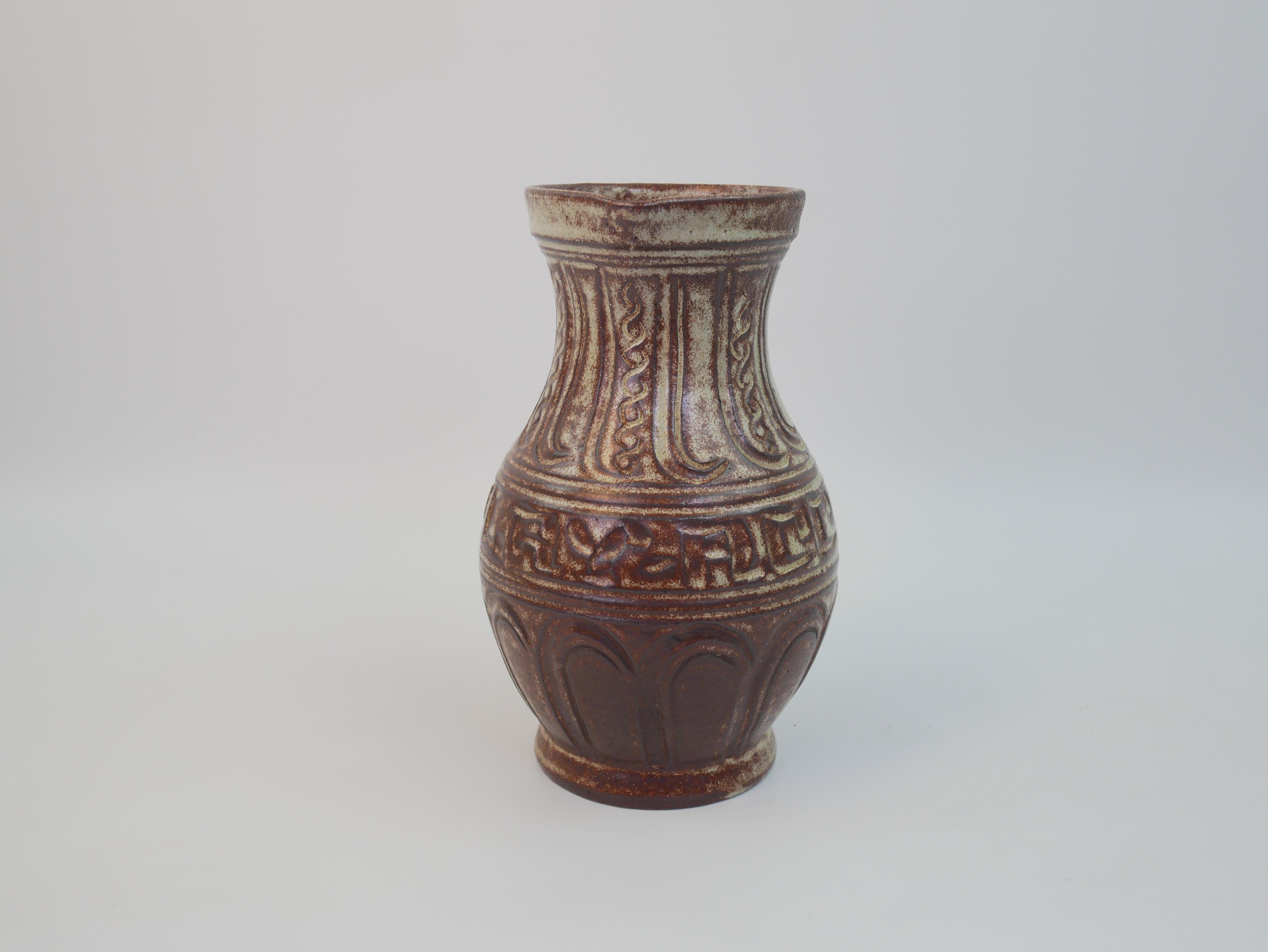 Jarra icónica de cerámica Accolay circa 1960 Francés en venta