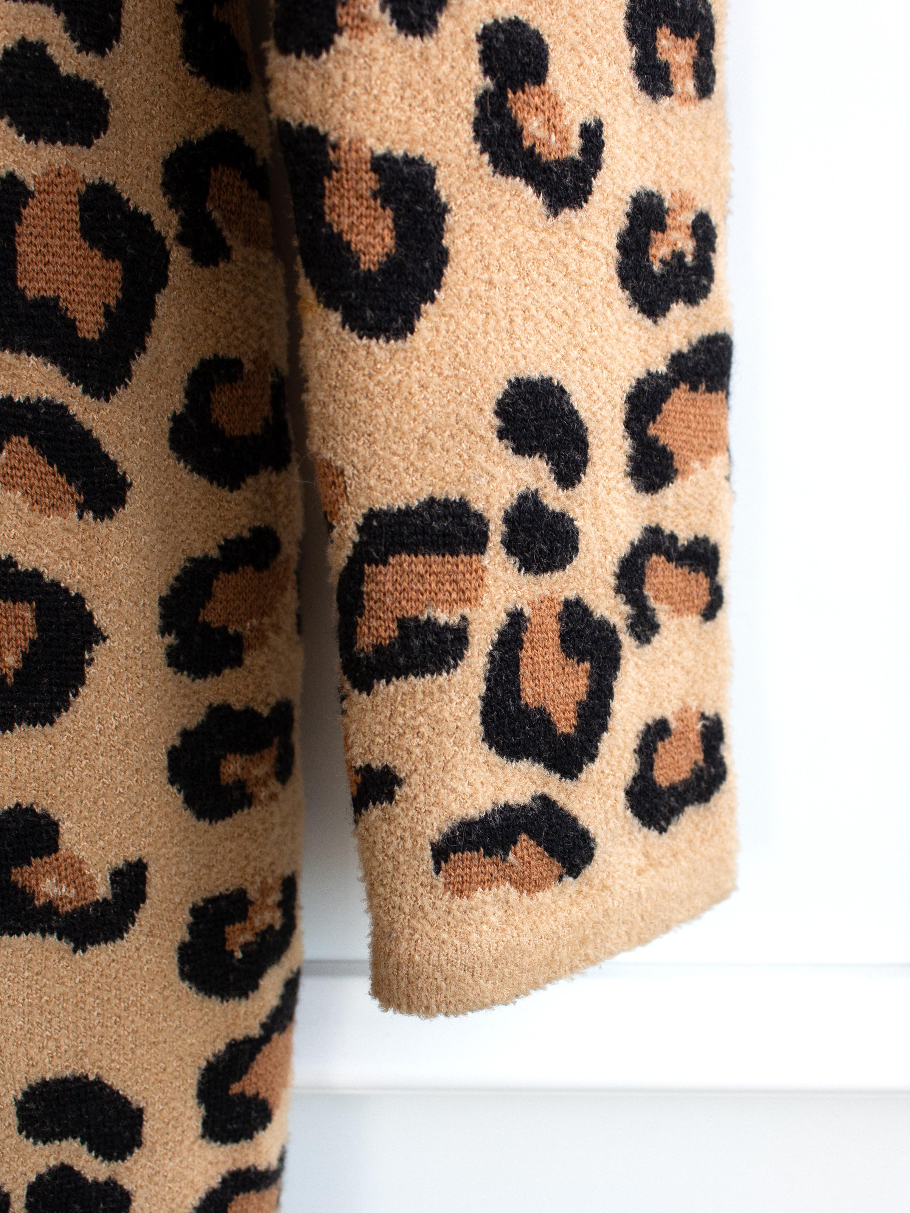 Iconic Alaia Vintage Fall/Winter 1991 Leopard Print Knit Bodycon Dress 11