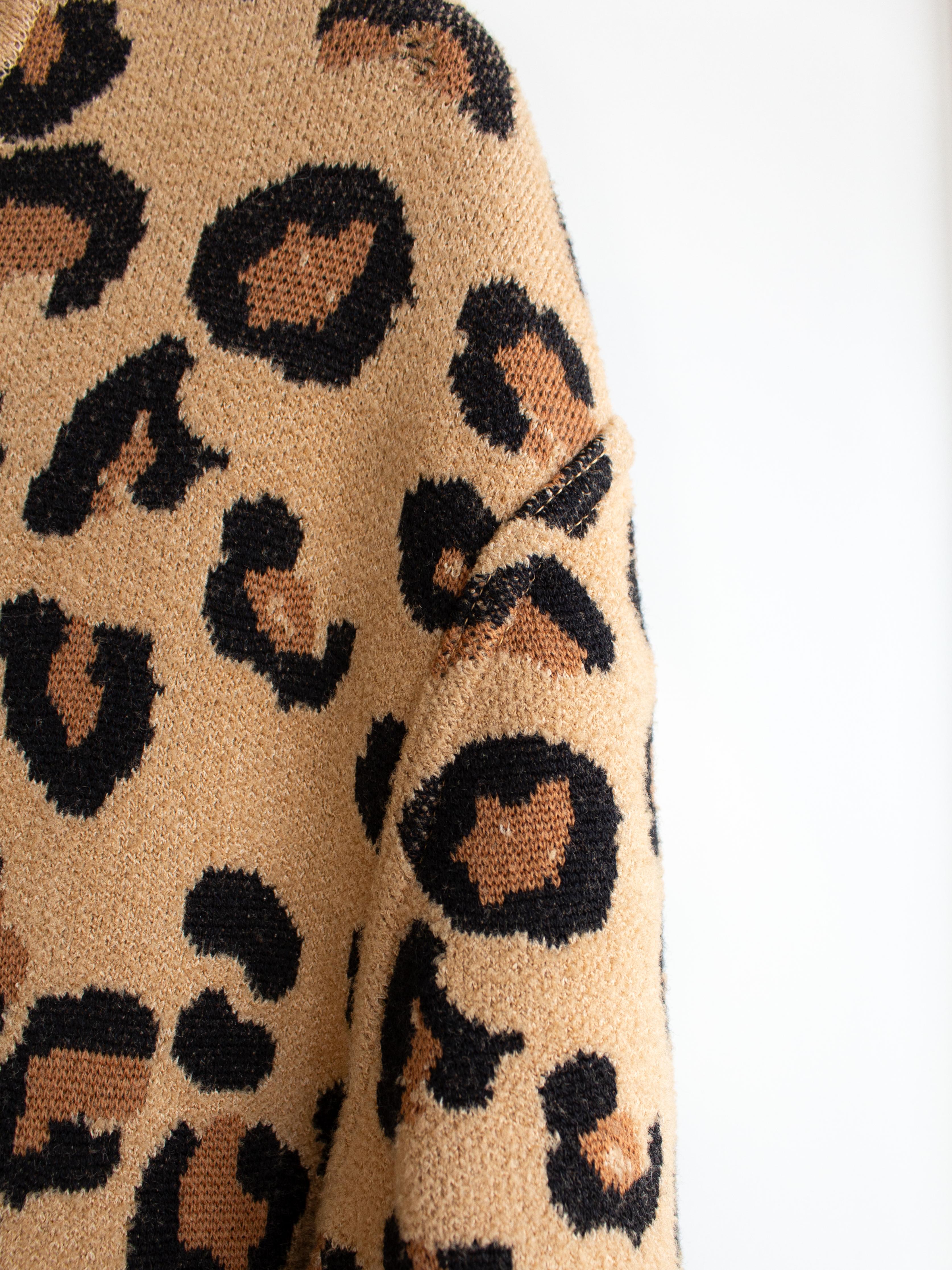 Iconic Alaia Vintage Fall/Winter 1991 Leopard Print Knit Bodycon Dress 13