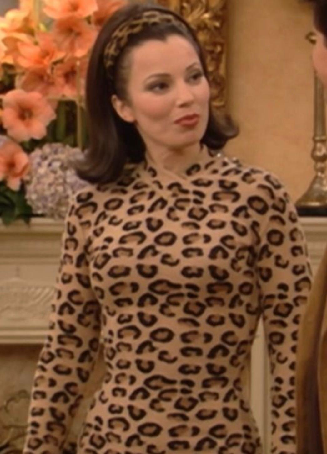 Women's Iconic Alaia Vintage Fall/Winter 1991 Leopard Print Knit Bodycon Dress