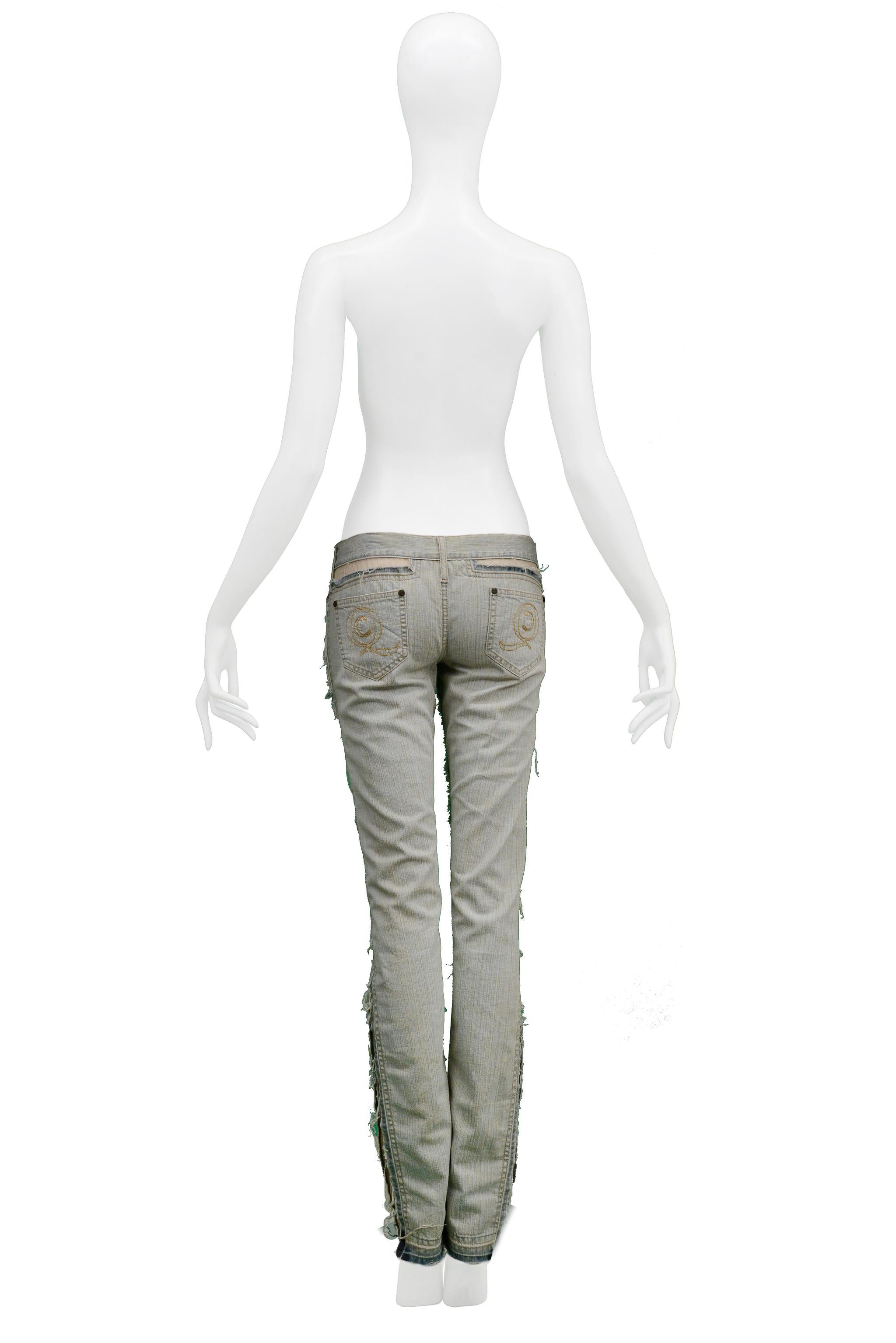 mcq denim gray motor panel jeans