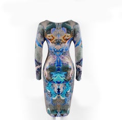 Iconic Alexander McQueen Plato’s Atlantis Jellyfish Print Sheath Dress Bodycon