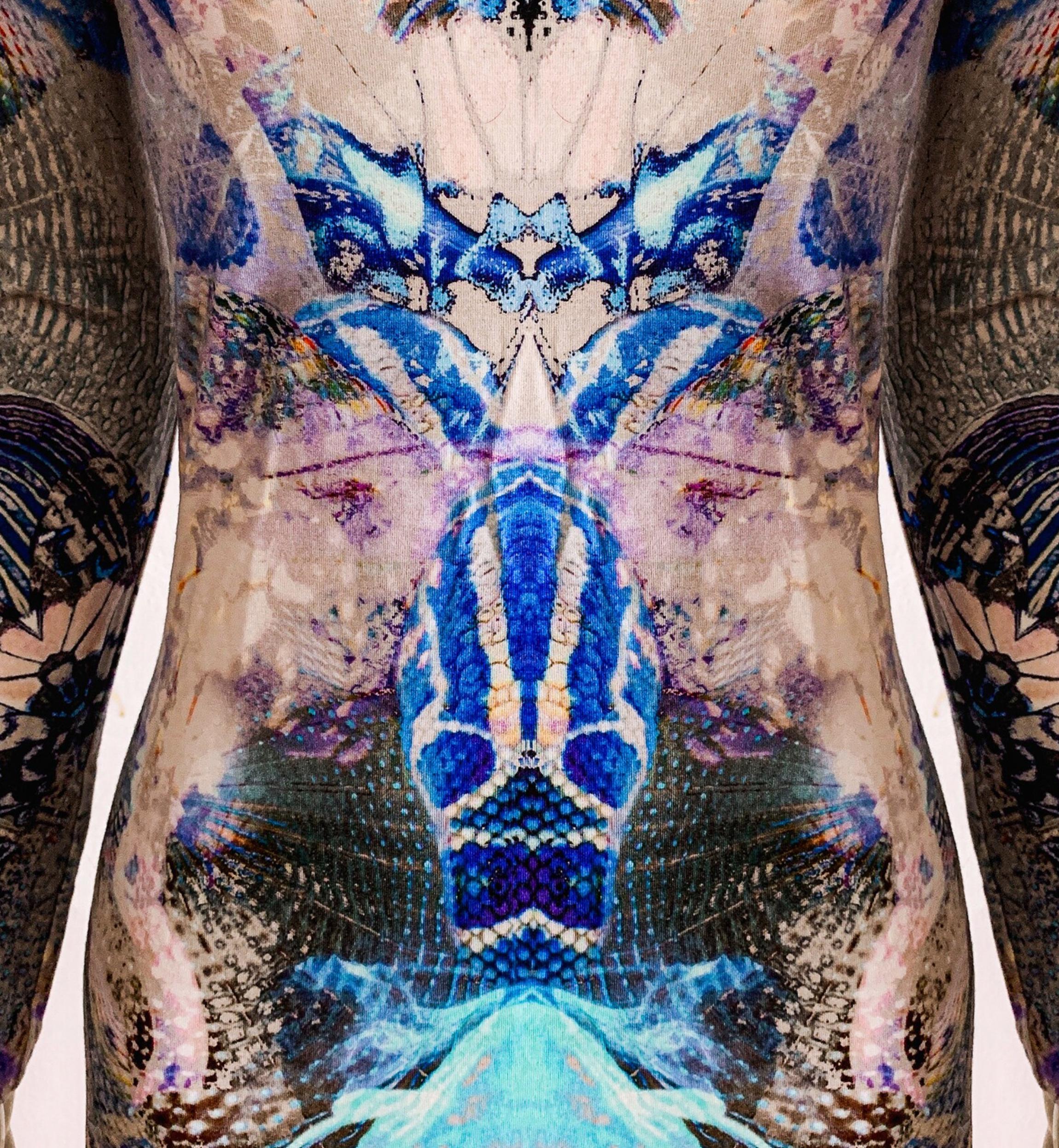 Gris Iconic Alexander McQueen Plato's Atlantis Jellyfish Print Sheath Dress Bodycon  en vente