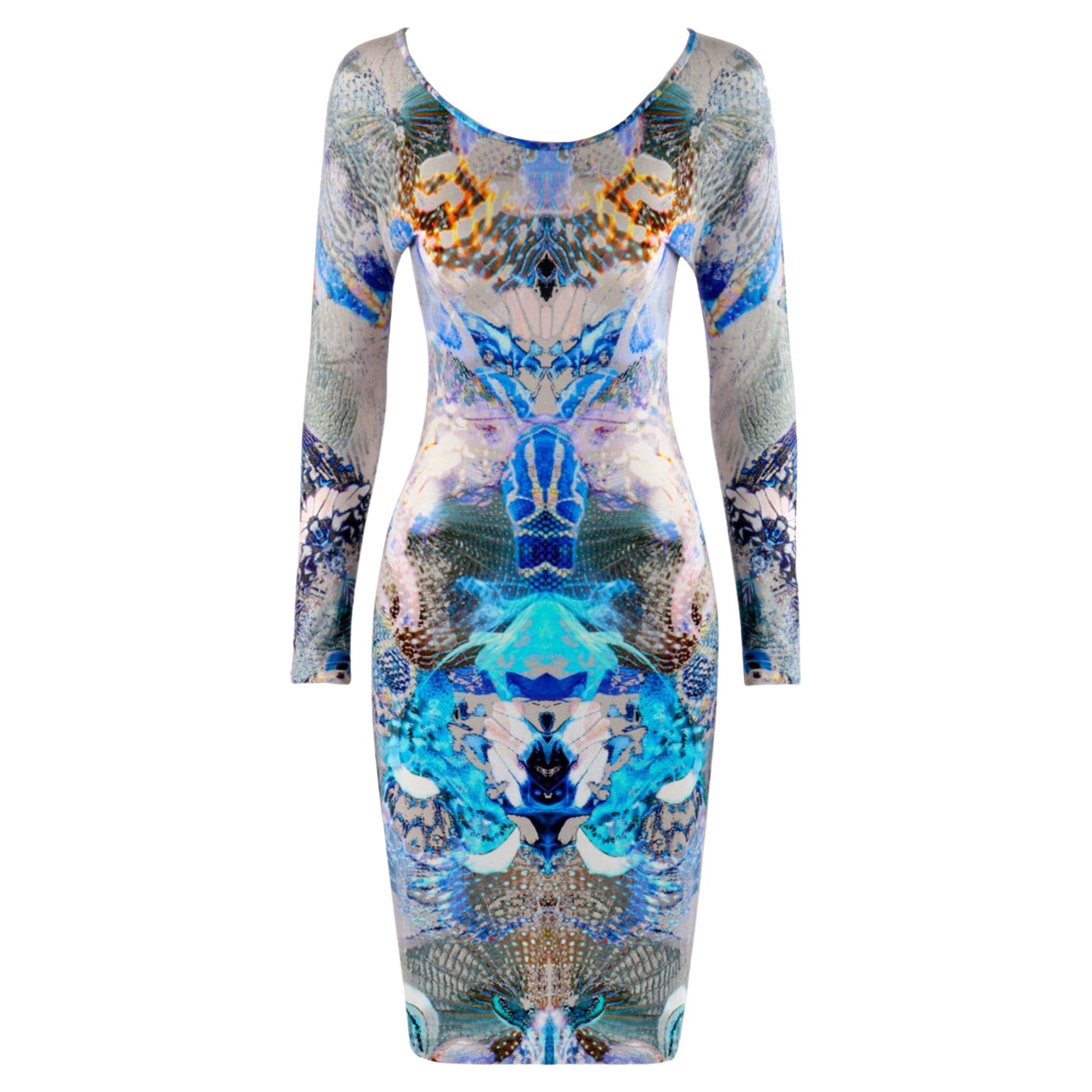 Iconic Alexander McQueen Plato's Atlantis Jellyfish Print Sheath Dress Bodycon  en vente