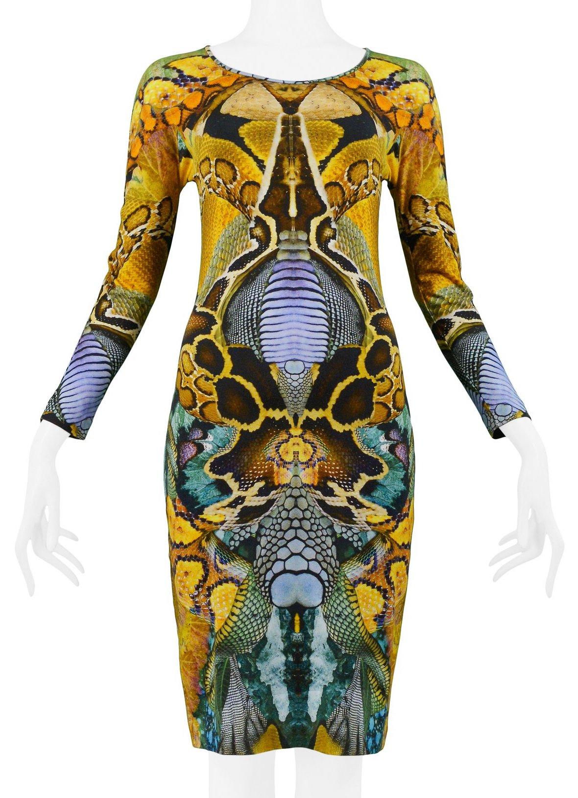 alexander mcqueen snake dress