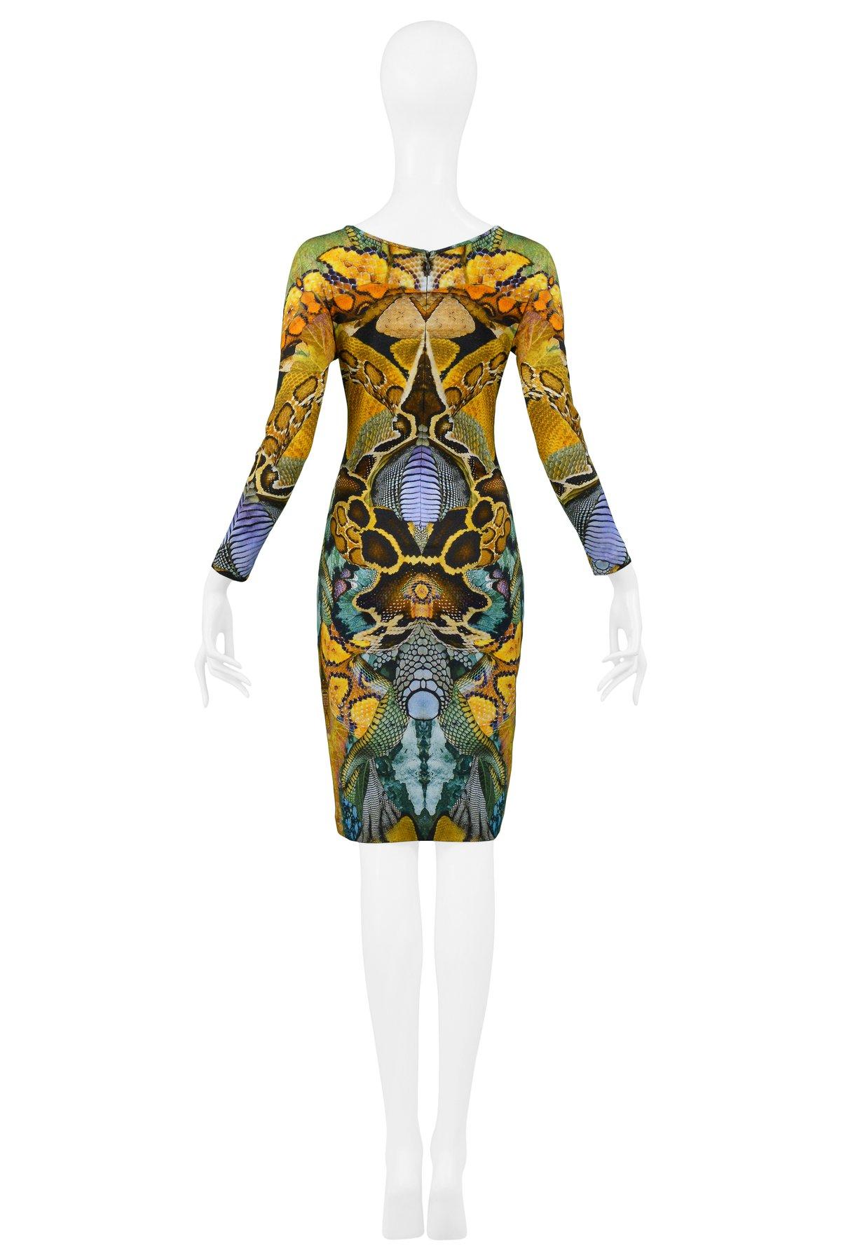alexander mcqueen snake print dress