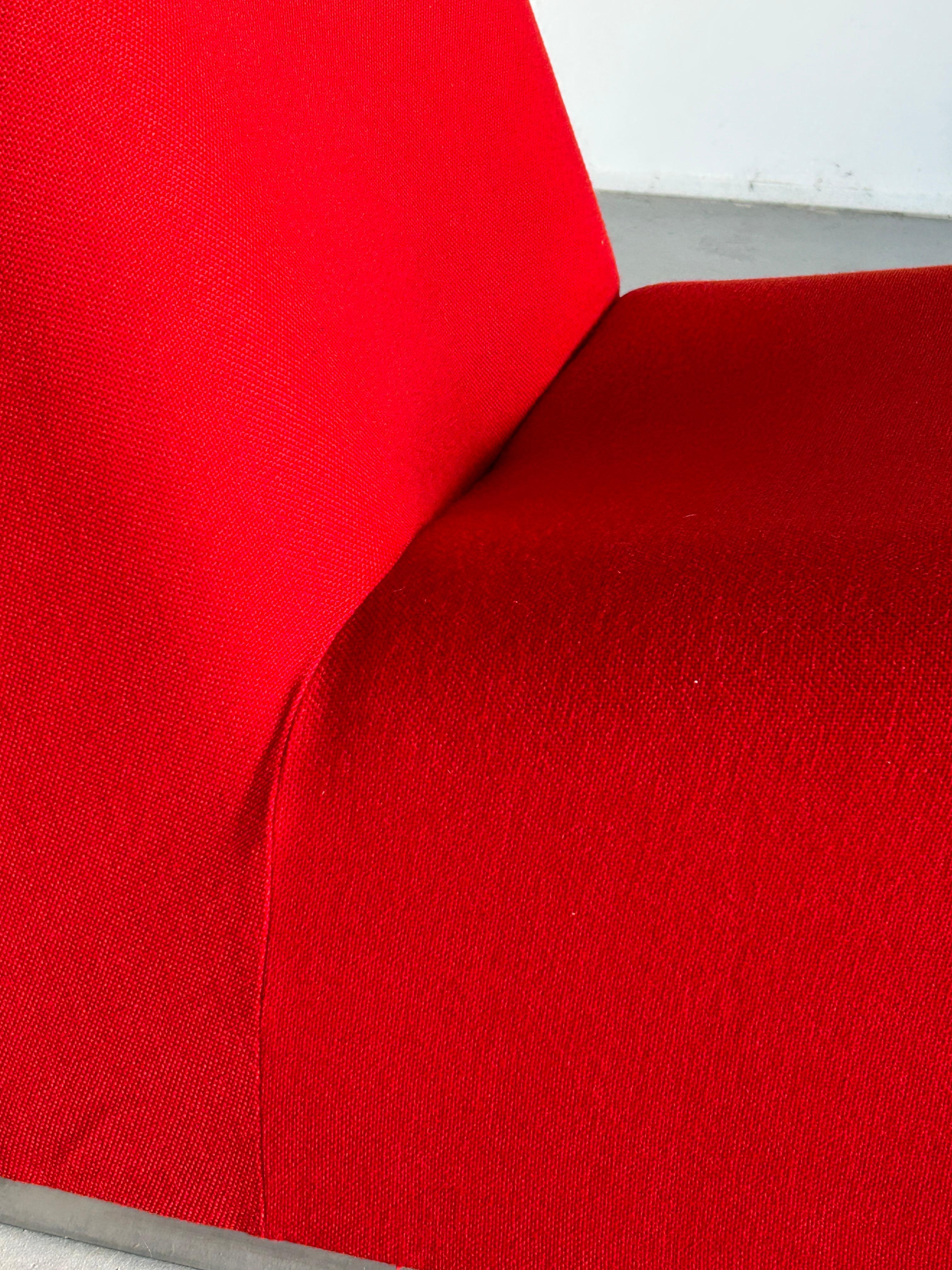 Iconic 'Alky' chair by Giancarlo Piretti for Anonima Castelli, Red Fabric, 1970s 3