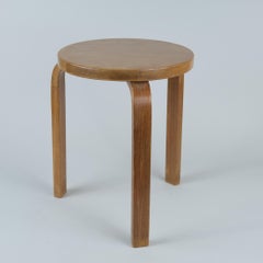 Iconic Alvar Aalto 3-legged Stool Model 60 In Birch, Artek 1960s