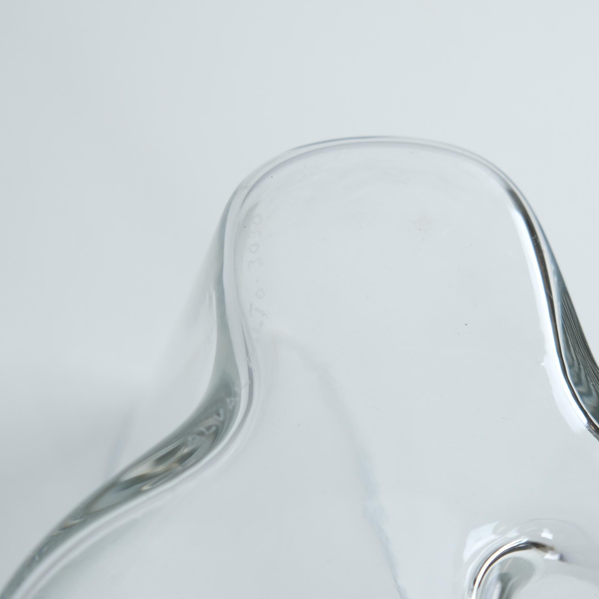 Vase Icone Alvar Aalto+Aalto Model. 3030 en verre clair, Iittala années 1960 en vente 1