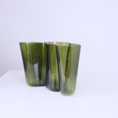 Iconic Alvar Aalto Savoy Vase Model. 3030 in Deep Green, Iittala 1950s