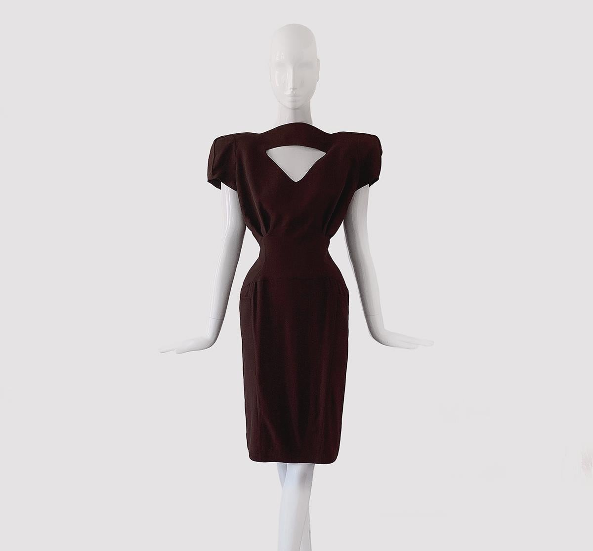 Icónico y Rarísimo Vestido Thierry Mugler SS 1988 Escultural en venta 5