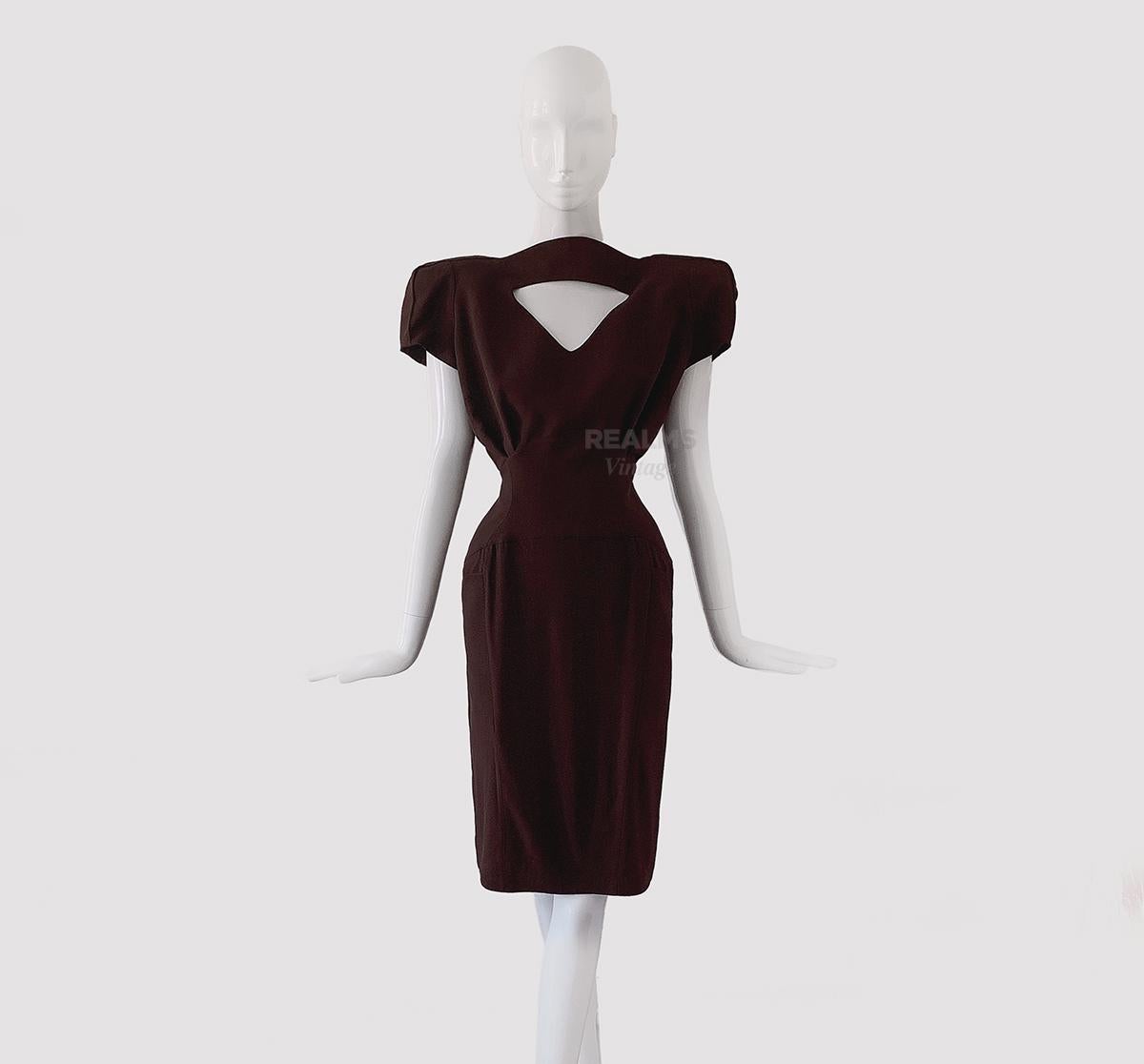 Ikonisches und äußerst seltenes Thierry Mugler-Kleid F/S 1988 Skulpturales Kleid  Damen im Angebot