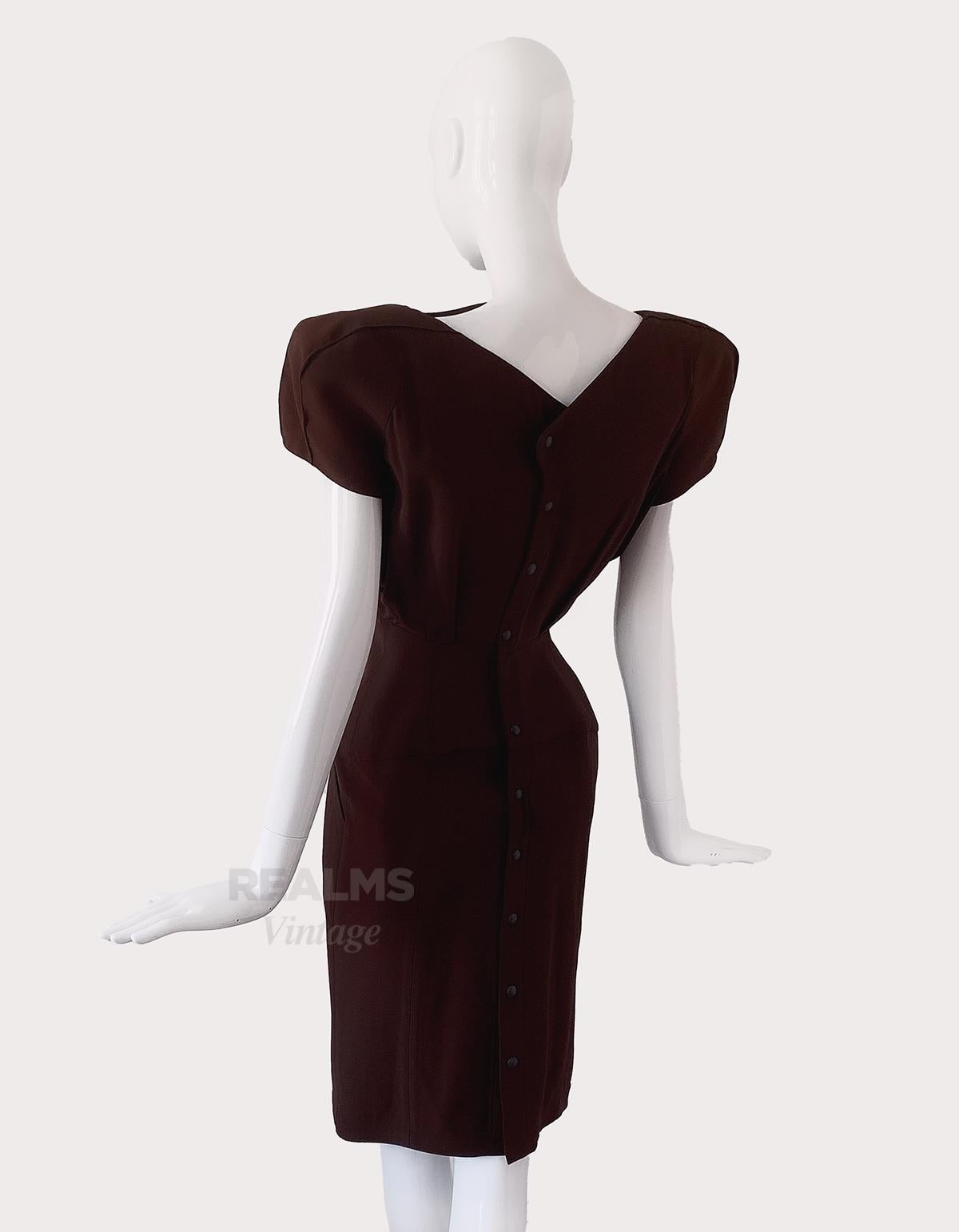 Ikonisches und äußerst seltenes Thierry Mugler-Kleid F/S 1988 Skulpturales Kleid  im Angebot 2