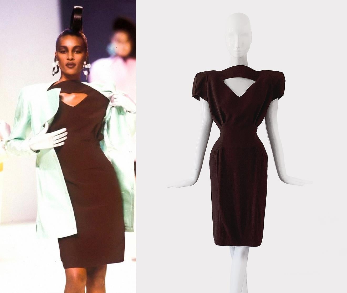 Ikonisches und äußerst seltenes Thierry Mugler-Kleid F/S 1988 Skulpturales Kleid  im Angebot