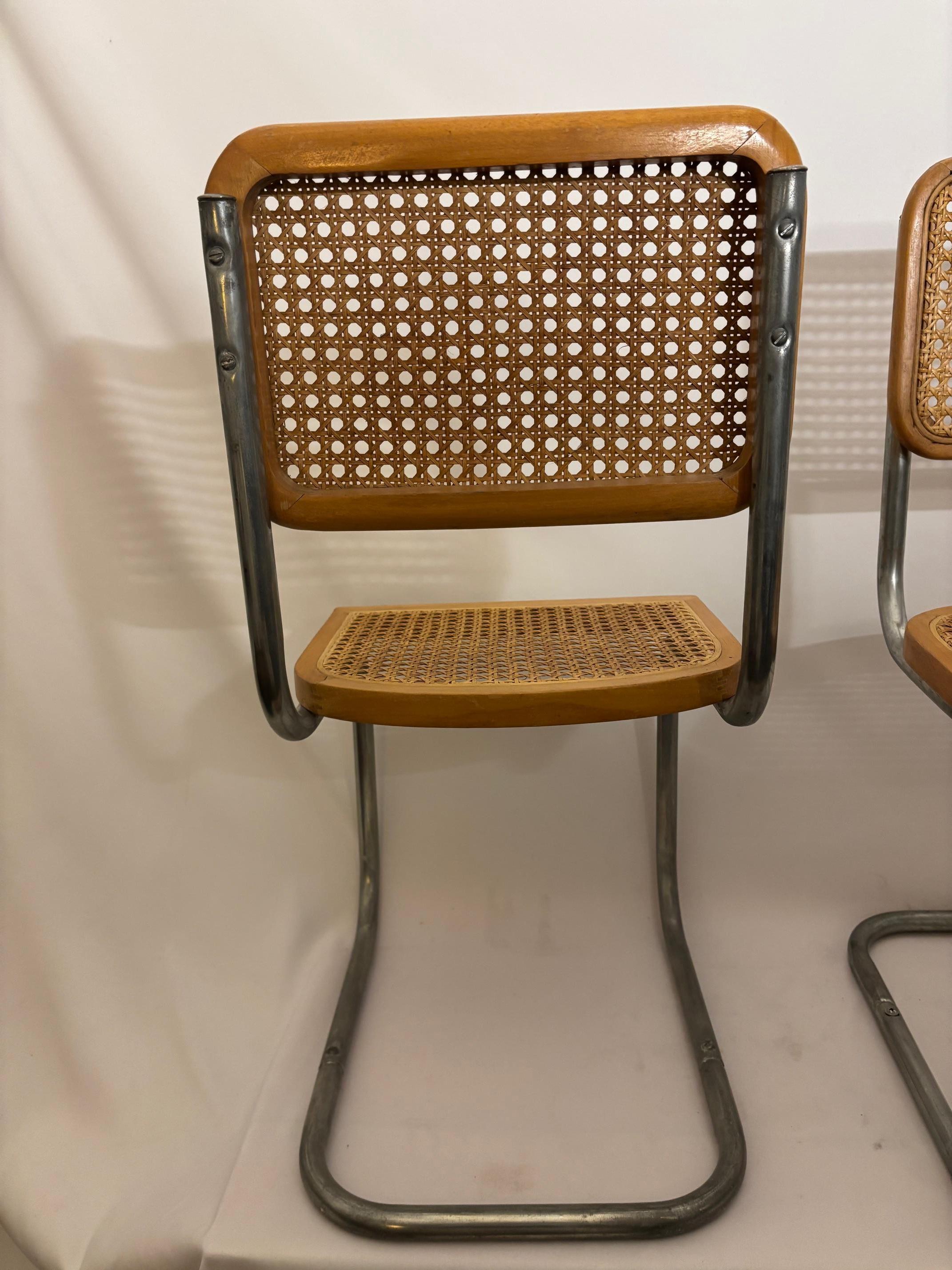 Brutalist Iconic and rare children's Breuer chairs/ set of 4 For Sale