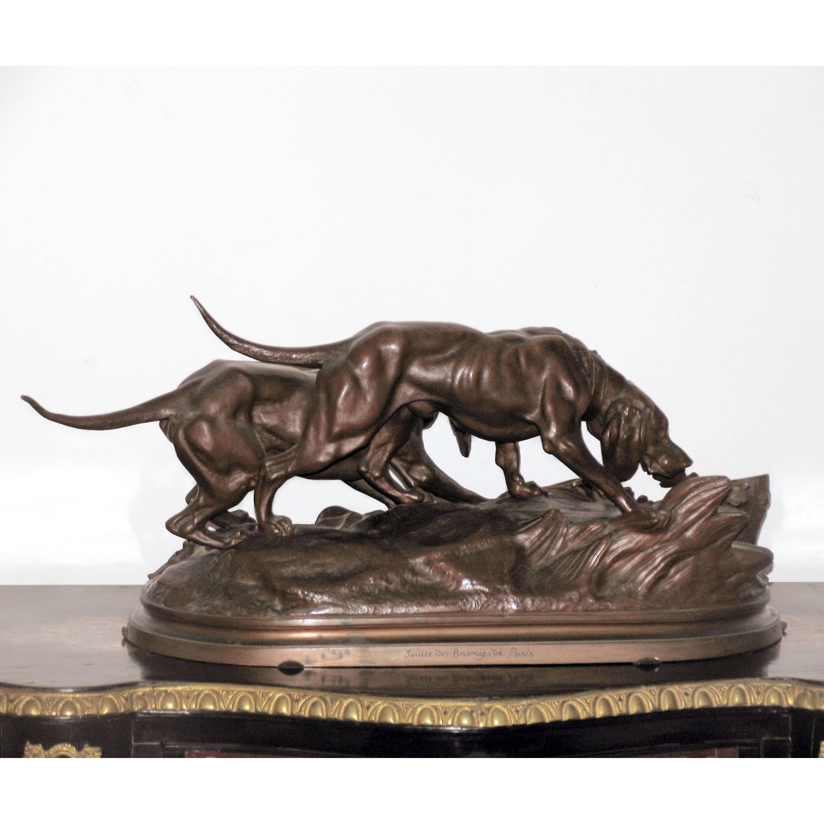 Ikonische Tierier-Bronze-Skulptur von Hippolyte Heizler (Gegossen) im Angebot