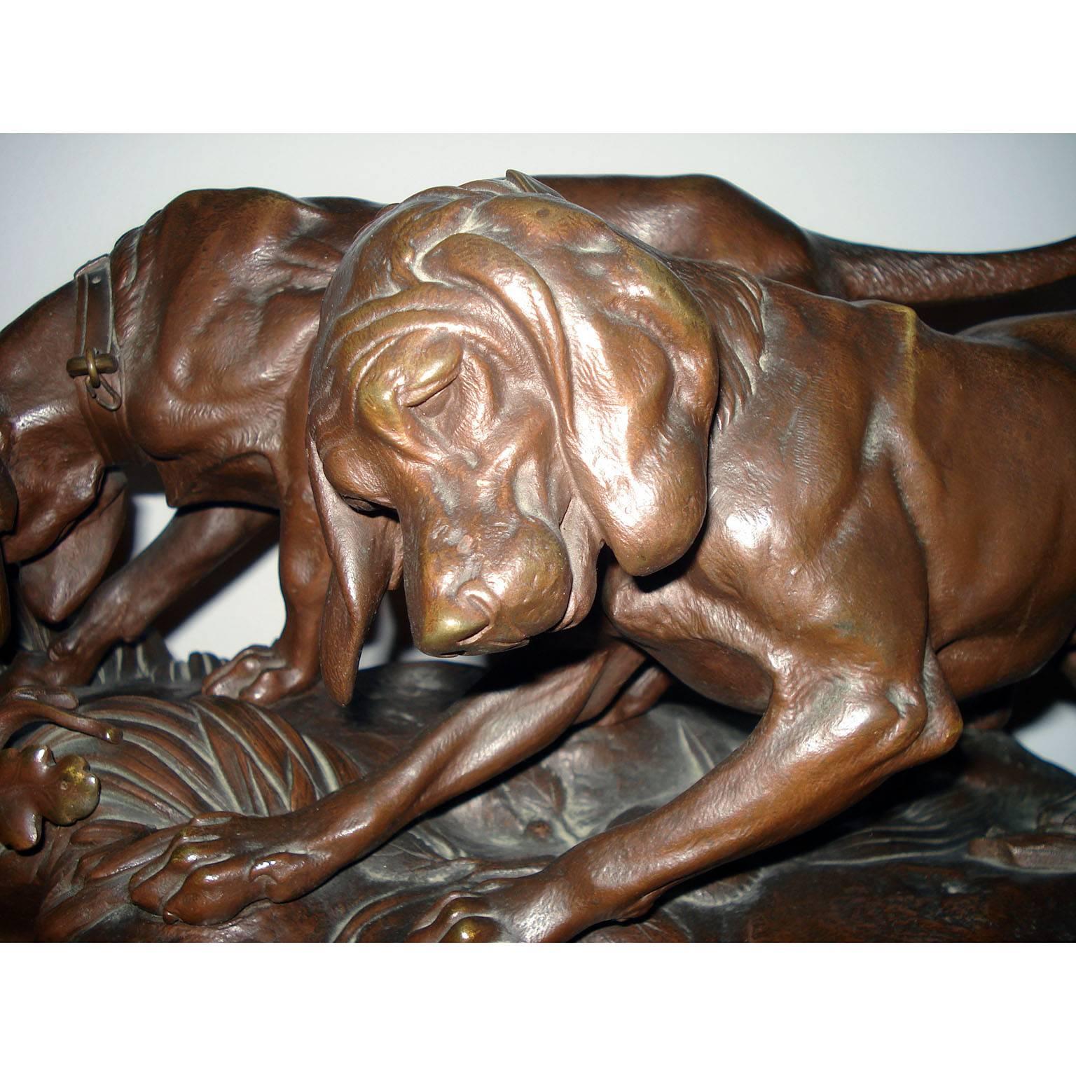 Ikonische Tierier-Bronze-Skulptur von Hippolyte Heizler im Angebot 2