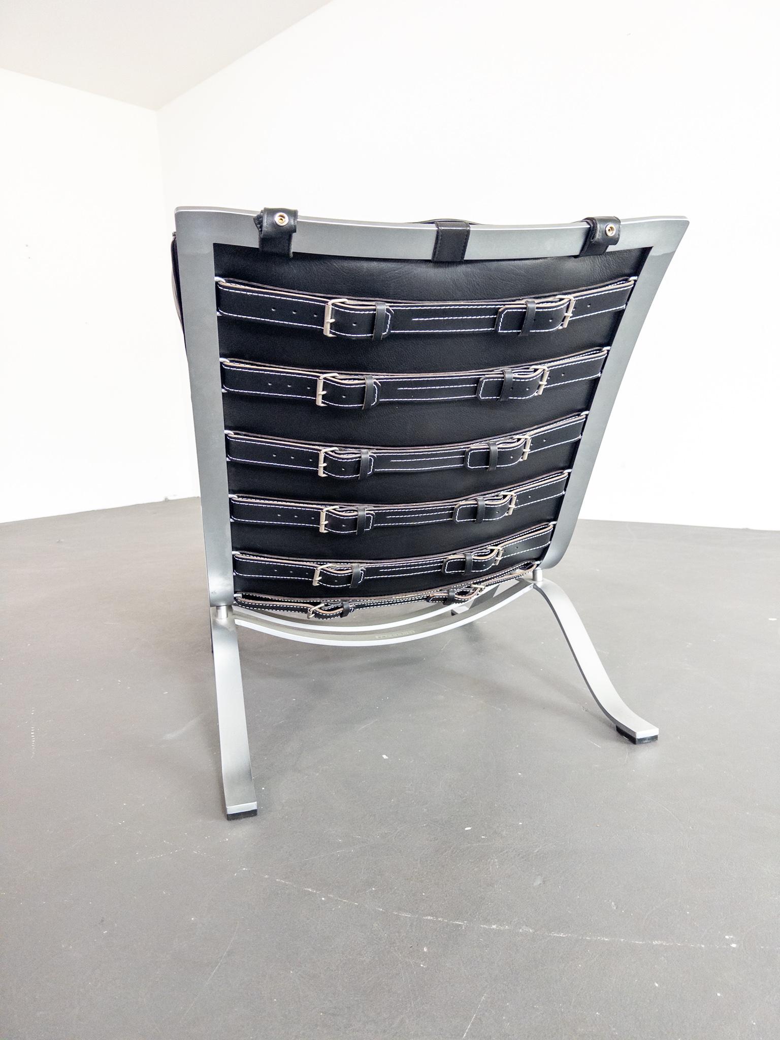 Iconic “Ari” Lounge Chair with Ottoman by Arne Norell For Sale 5
