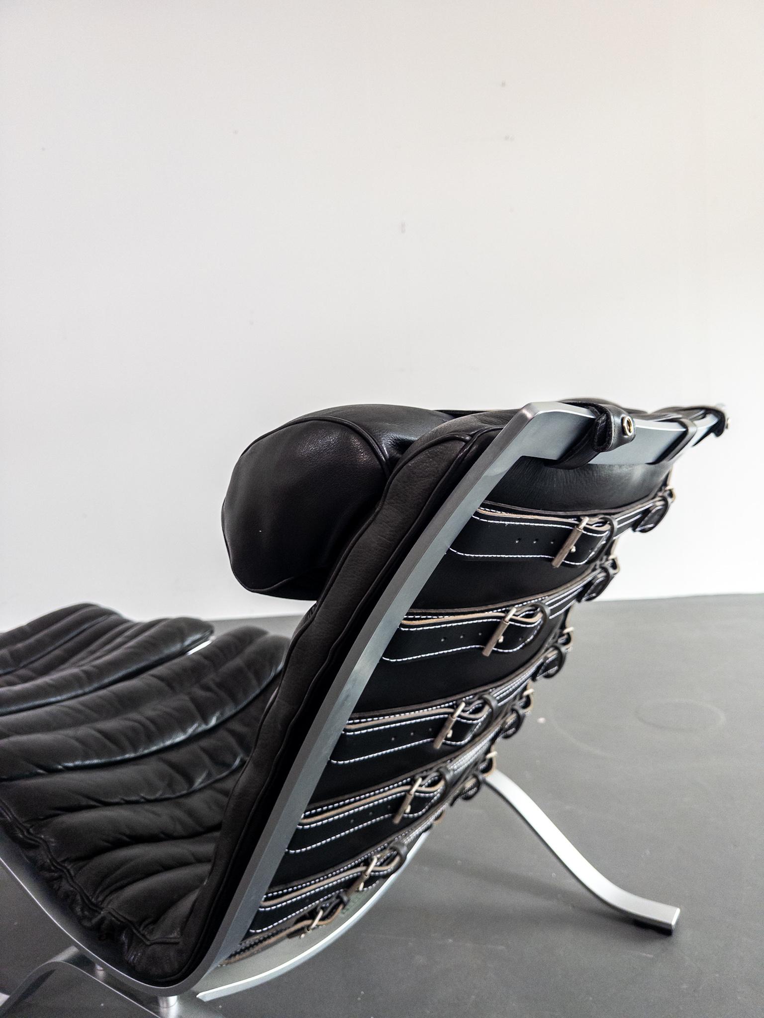 Iconic “Ari” Lounge Chair with Ottoman by Arne Norell For Sale 6