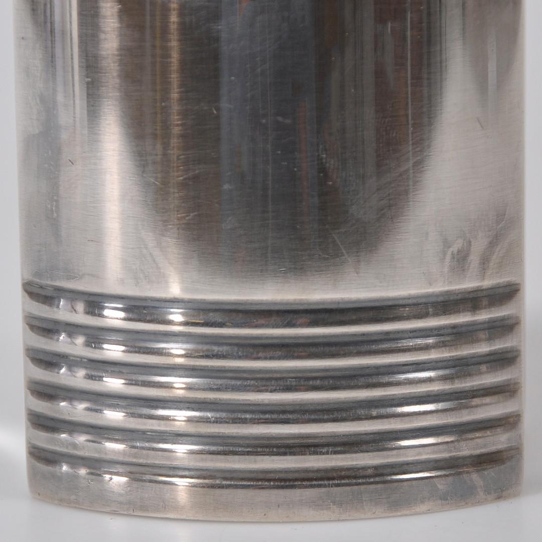 Iconic Art Deco Folke Arstrom Swedish Silver Plated Cocktail Shaker For Sale 1