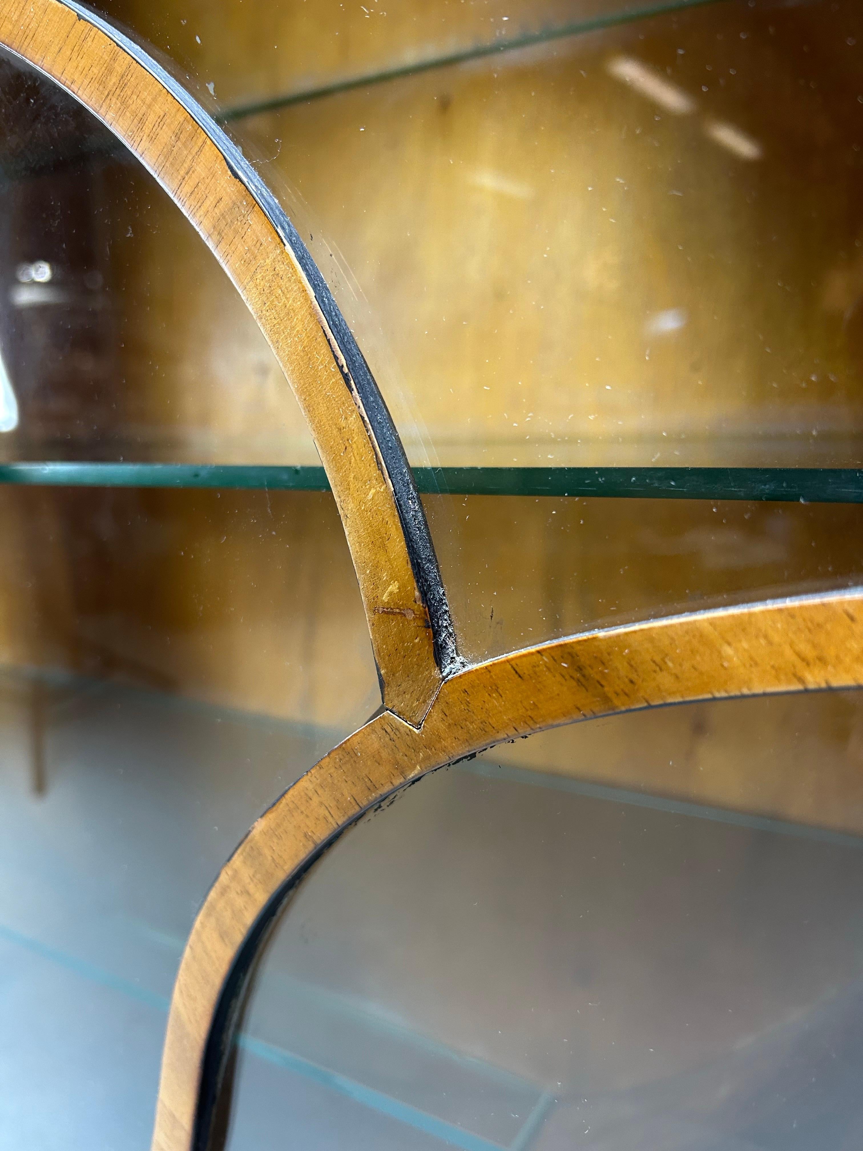 Verre Vitrine Art Déco emblématique Rocket, anglaise, 1935 en vente