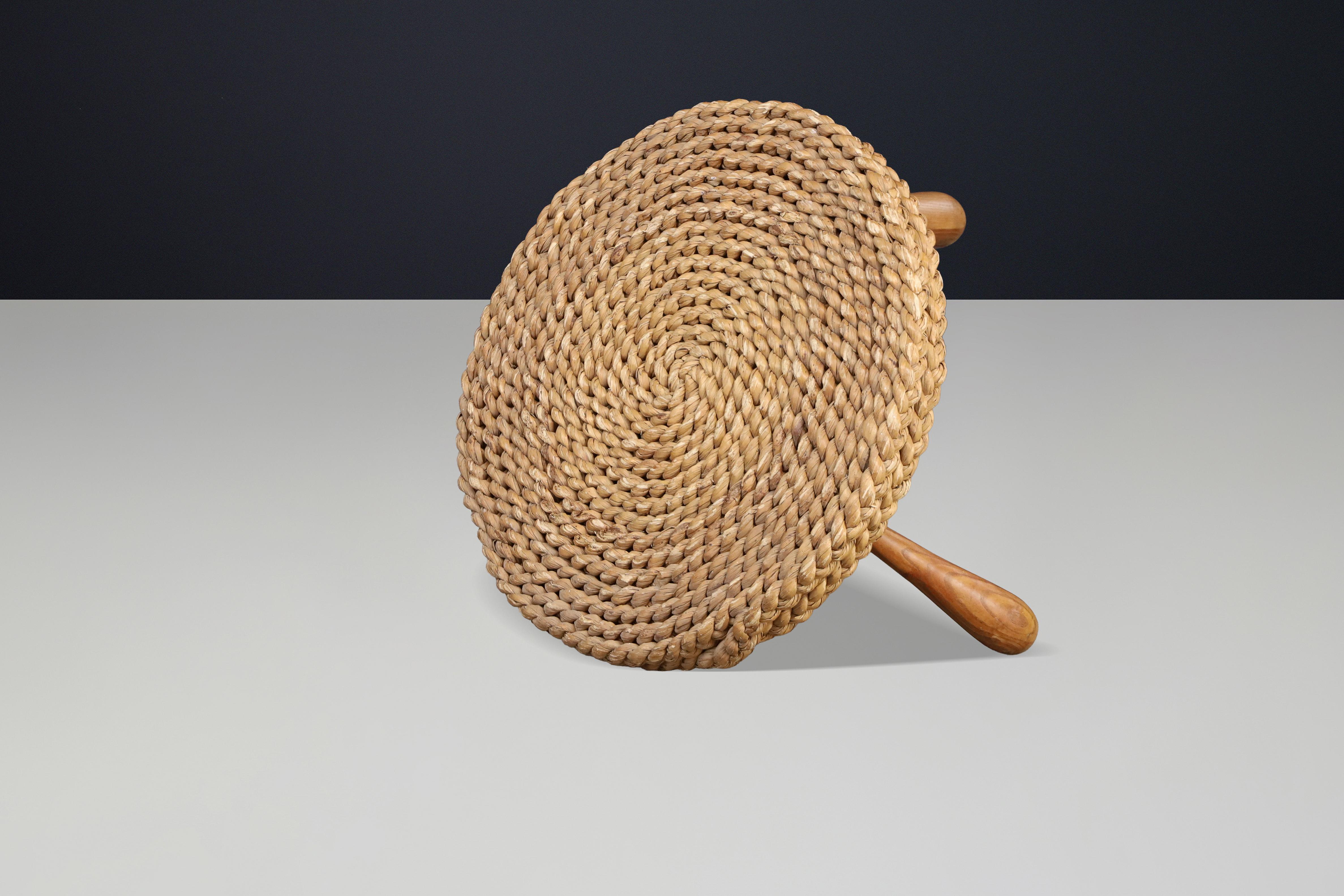 Iconic Audoux & Minet Rope Side / Coffee Table, France, 1950s in vendita 3