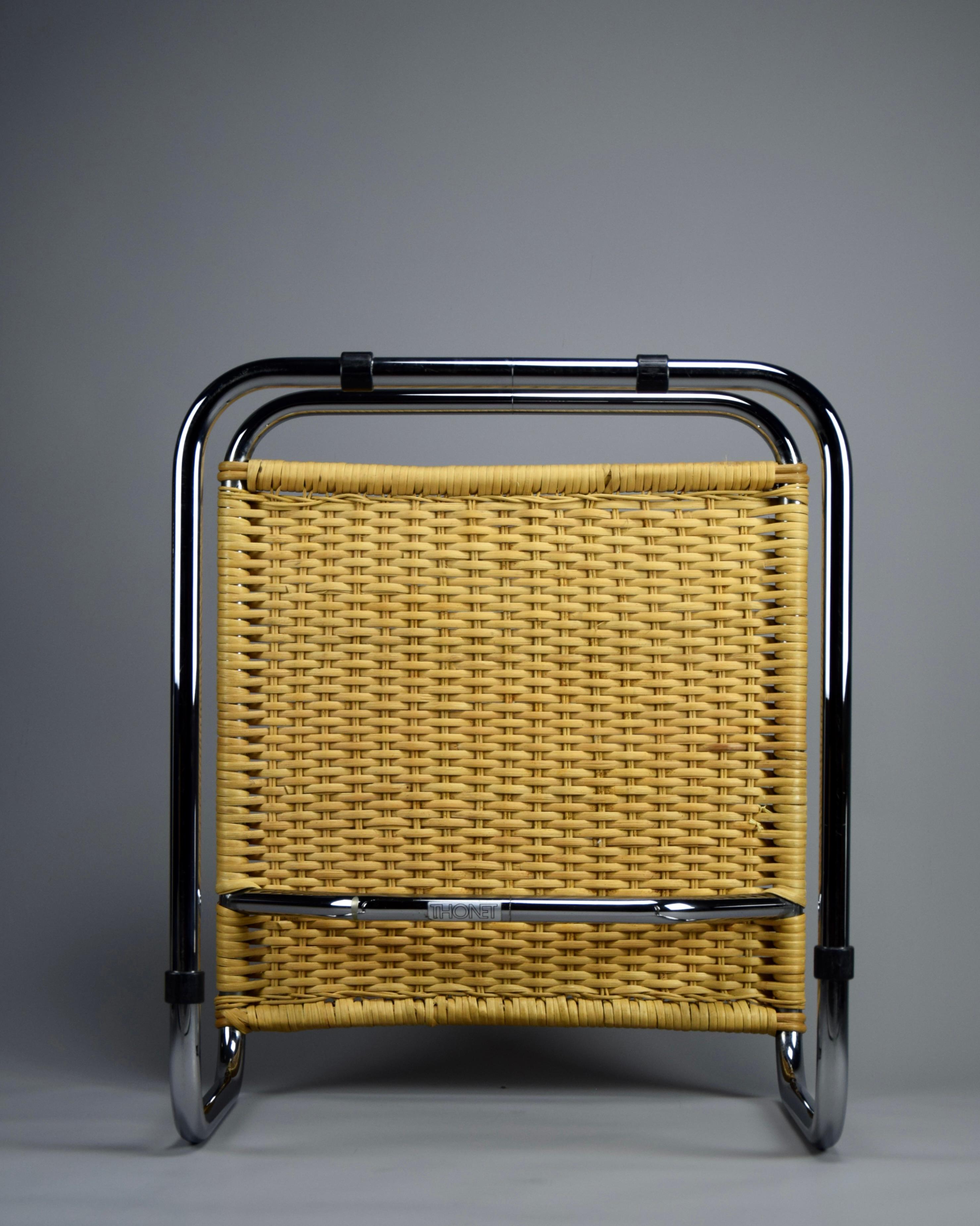 Mid-Century Modern Iconic B35 Lounge Chair and Hocker by Marcel Breuer for Thonet 1970 For Sale