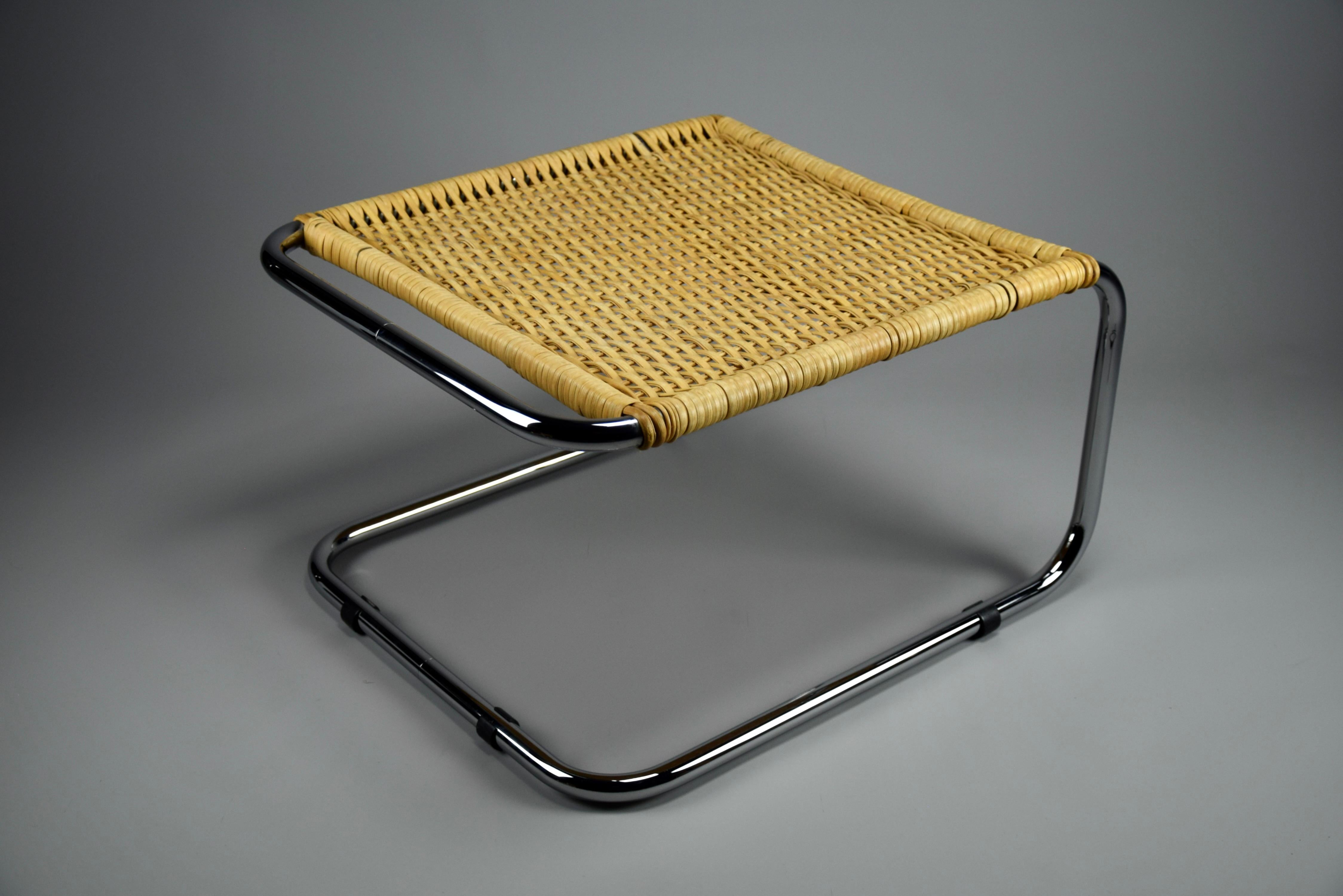 Late 20th Century Iconic B35 Lounge Chair and Hocker by Marcel Breuer for Thonet 1970 For Sale