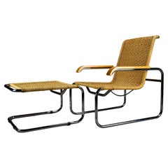 Iconic B35 Lounge Chair and Hocker by Marcel Breuer for Thonet 1970