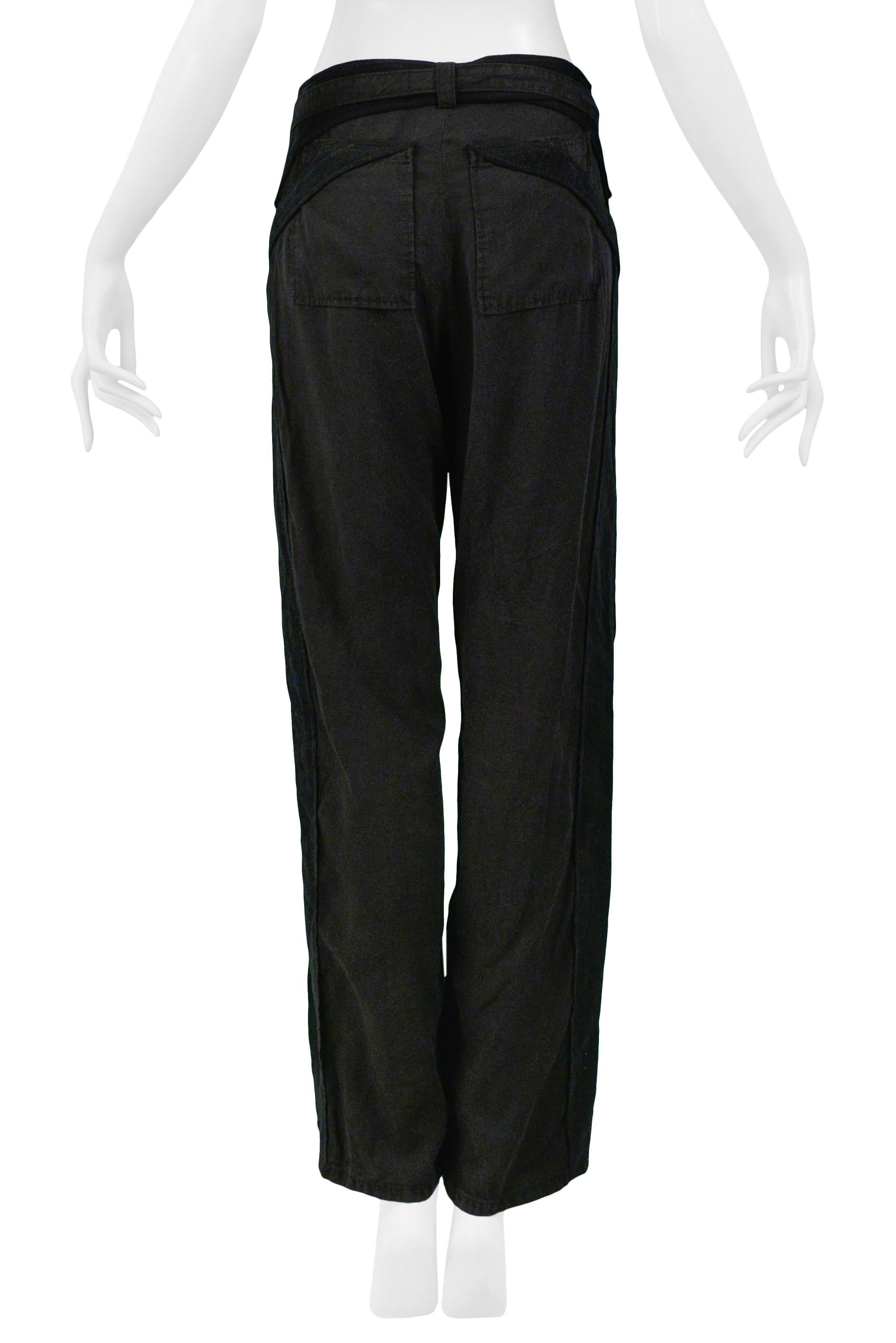 Iconic Balenciaga by Ghesquiere Black Cargo Pants 2002 In Excellent Condition In Los Angeles, CA
