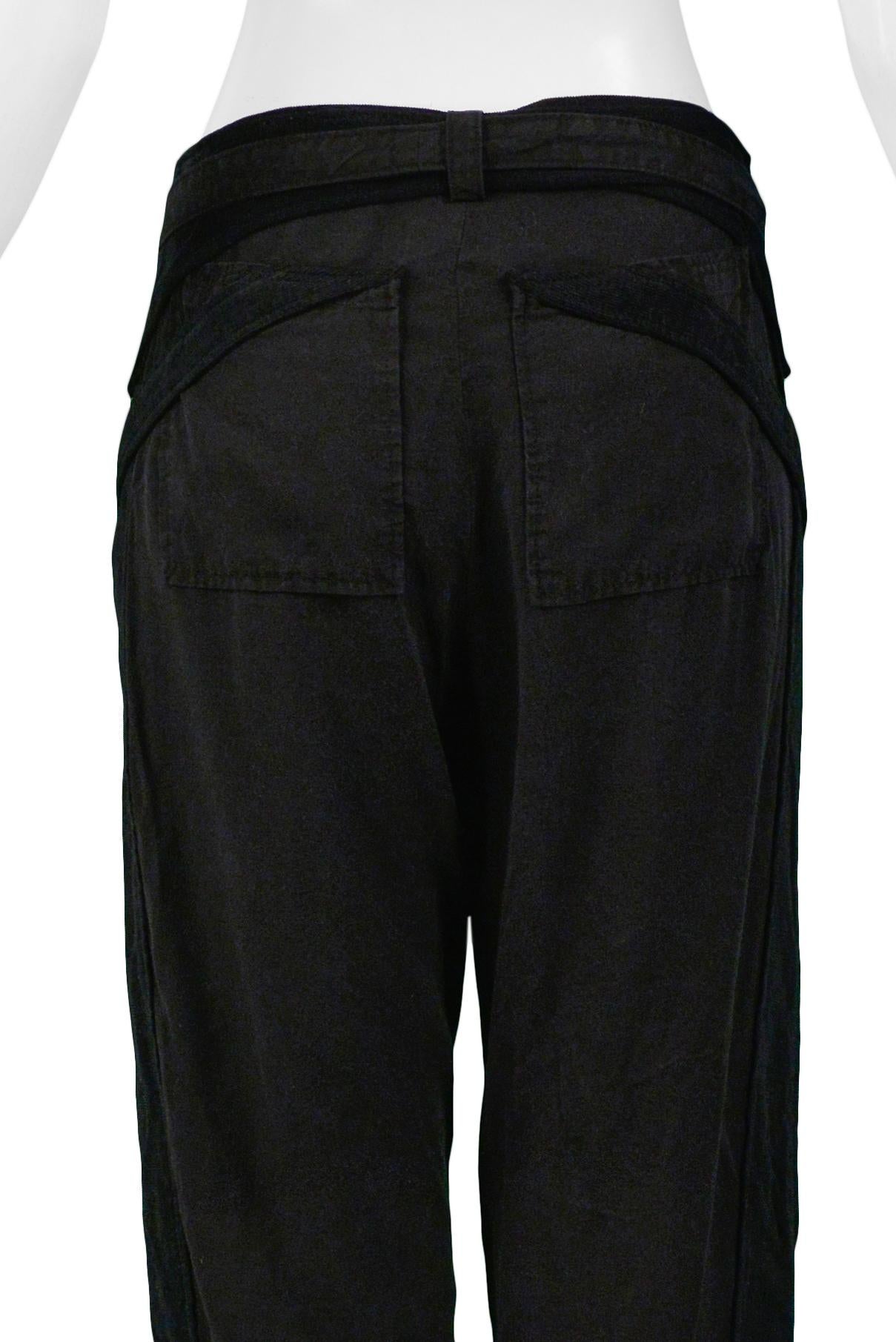 Women's Iconic Balenciaga by Ghesquiere Black Cargo Pants 2002