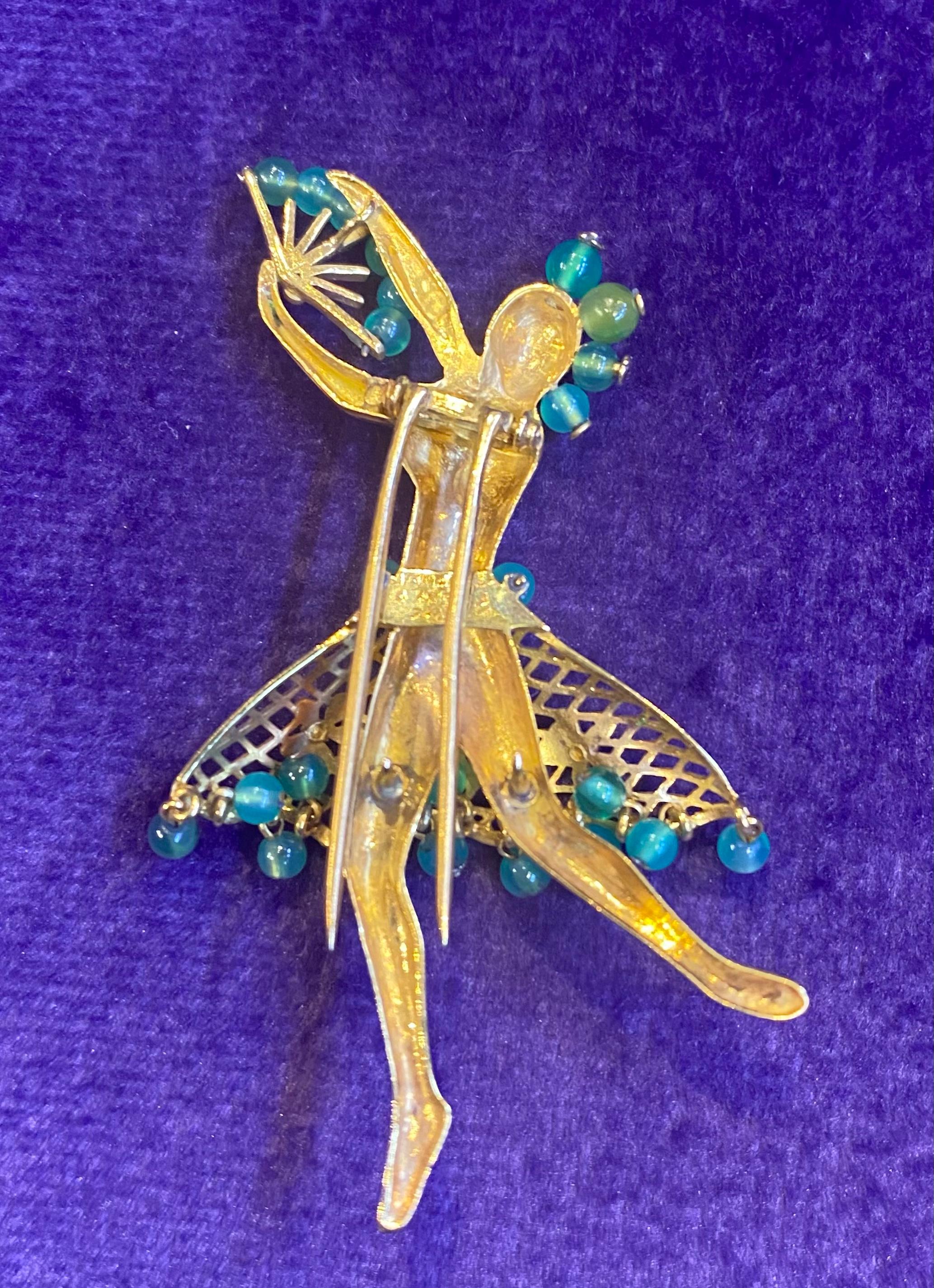 Iconic Ballerina Brooch by Van Cleef and Arpels In Excellent Condition In New York, NY