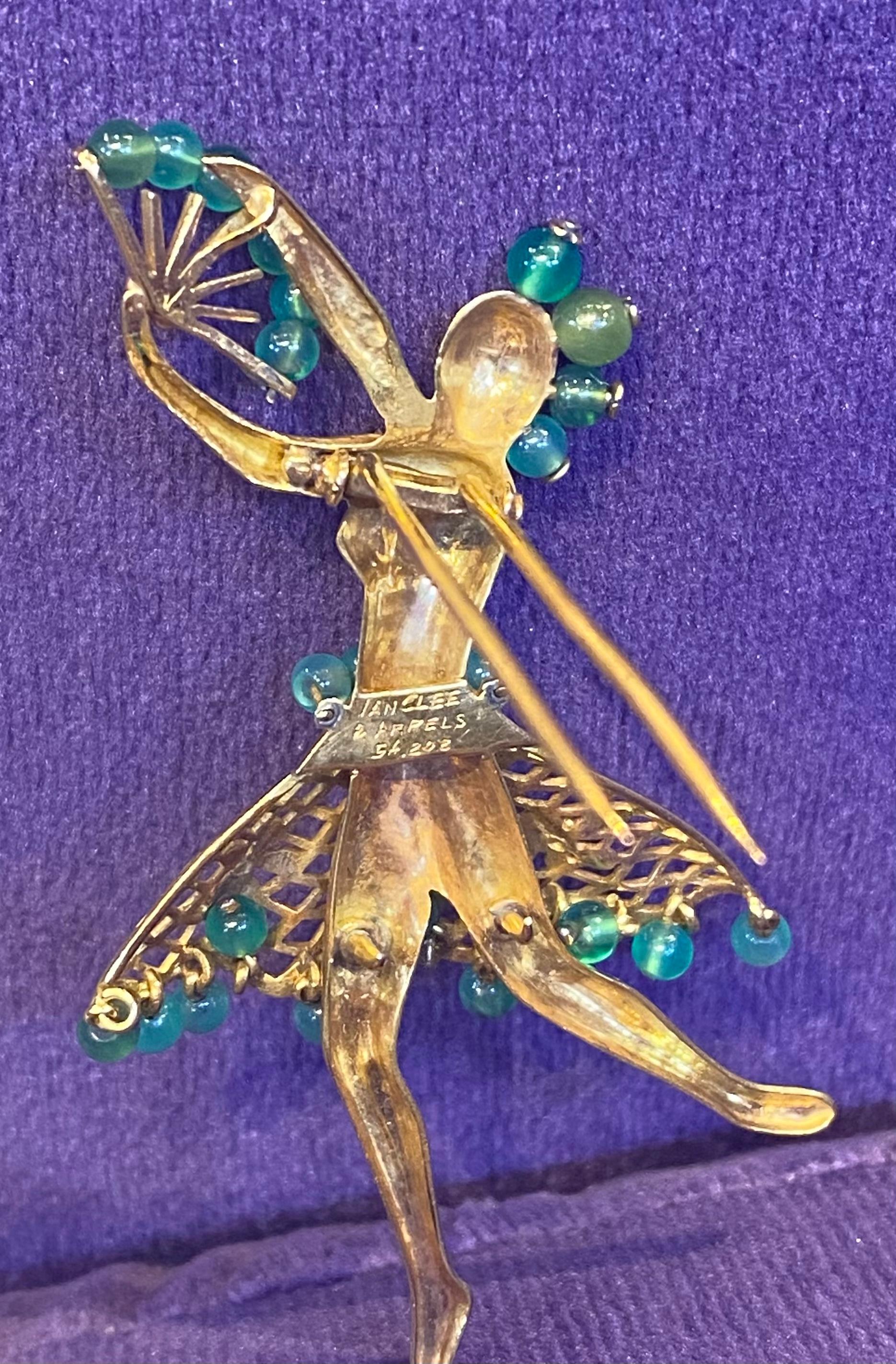 Women's or Men's Iconic Ballerina Brooch by Van Cleef and Arpels