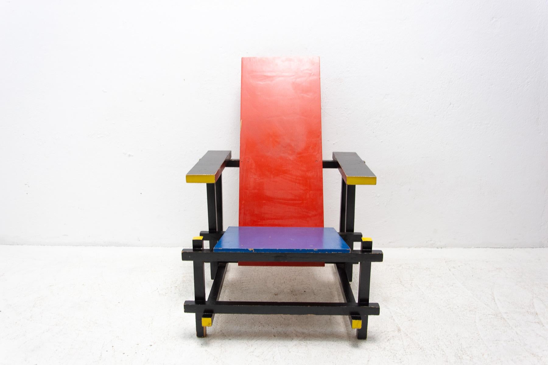 Iconic Bauhaus wooden Chair by Entwurf Gerrit Rietveld, 1970´s 5
