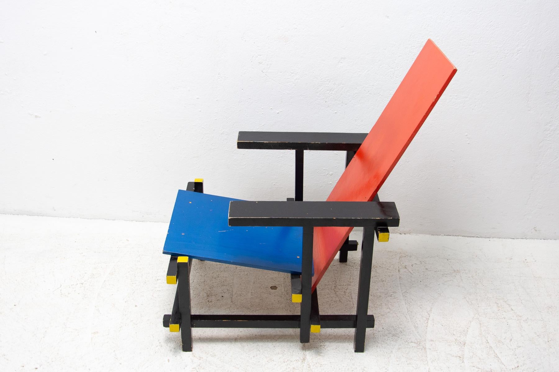 Iconic Bauhaus wooden Chair by Entwurf Gerrit Rietveld, 1970´s 1