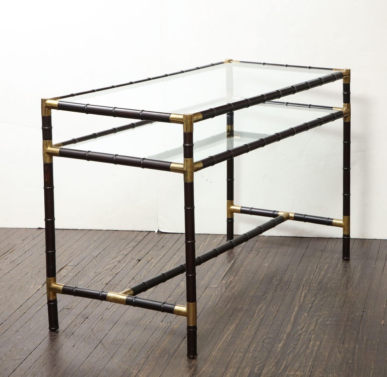 Mid-Century Modern Iconic Billy Haines Faux Bamboo Console Table