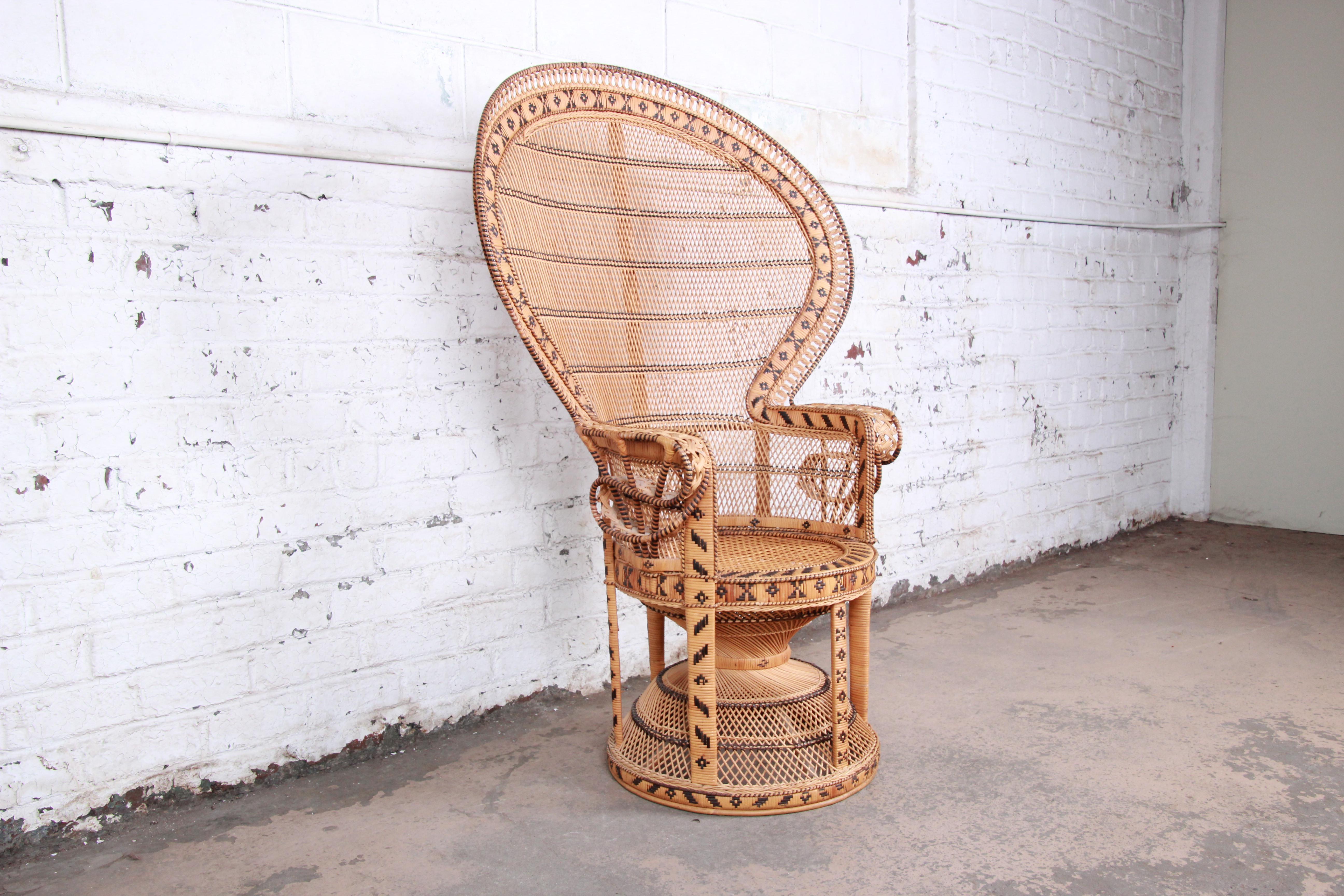 1970s wicker chair