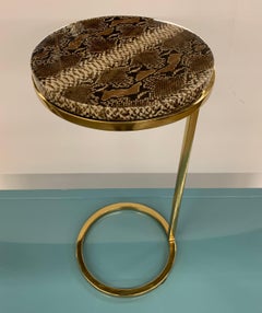 Iconic Brass and Snakeskin Style Cigarette Table