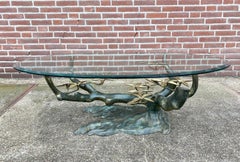 Iconic Brass Bonsai Tree Coffee Table, circa 1970s