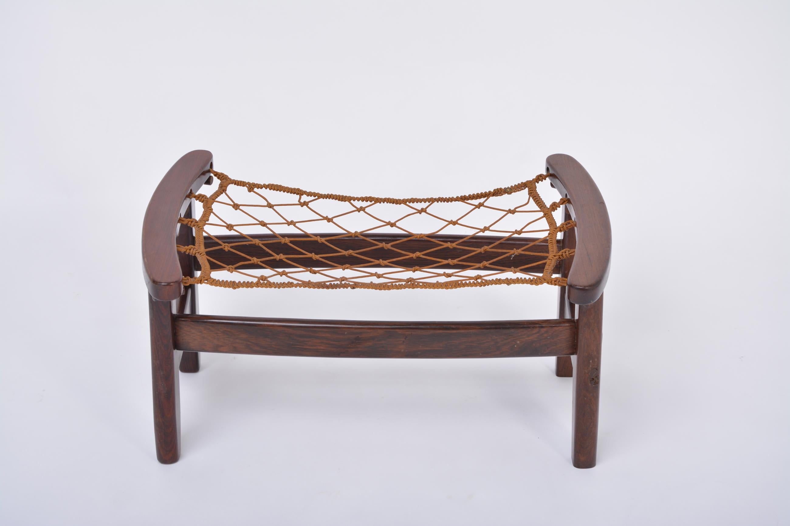 Iconic Brazilian Jangada Lounge Chair with Ottoman by Jean Gillon, 1968 12