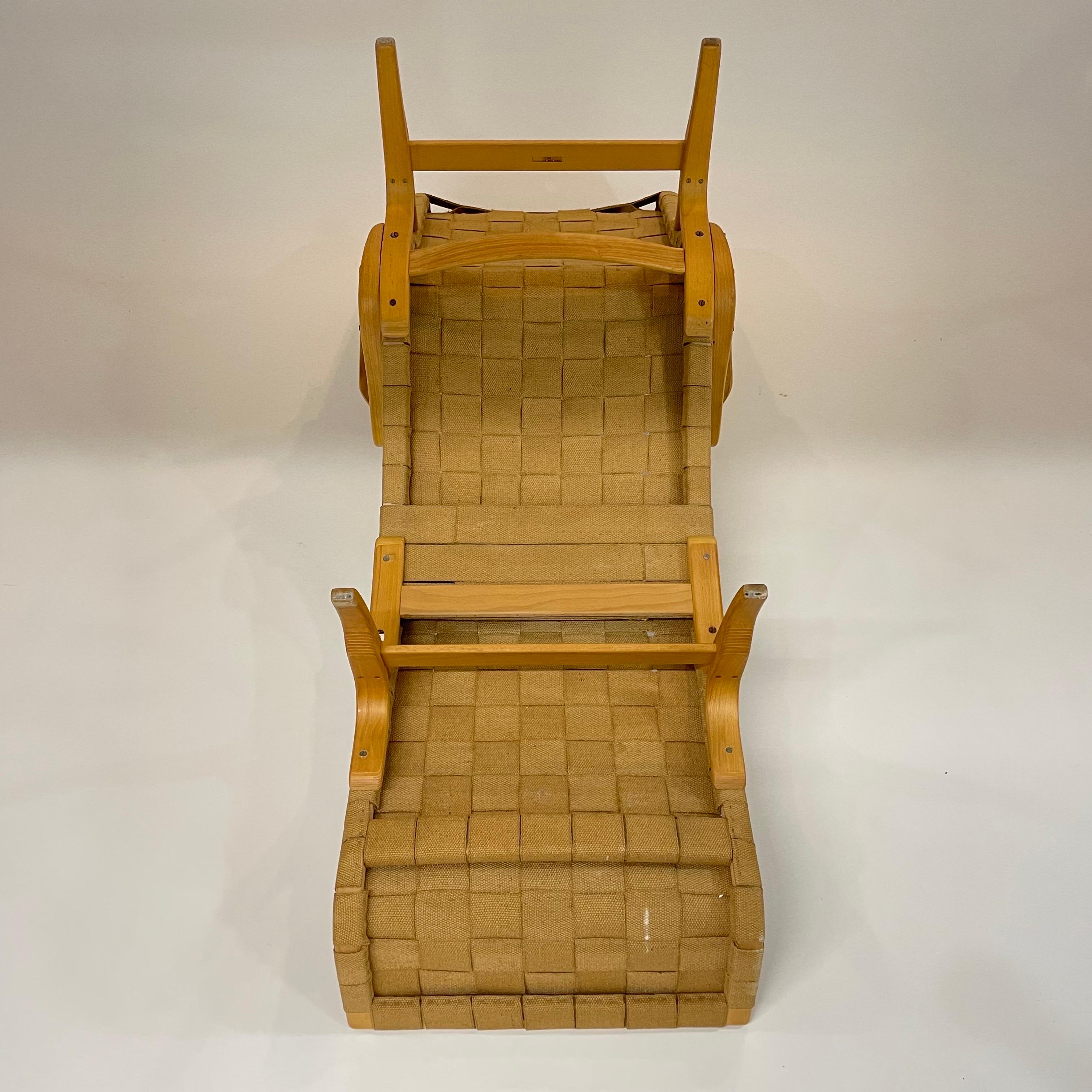 Iconic Bruno Mathsson Pernilla Chaise Lounge for Firma Karl Mathsson Sweden 1978 5