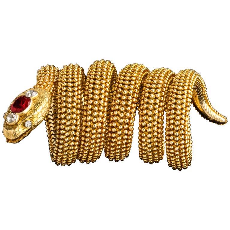 Iconic Bulgari Serpenti Ruby Bracelet For Sale at 1stdibs