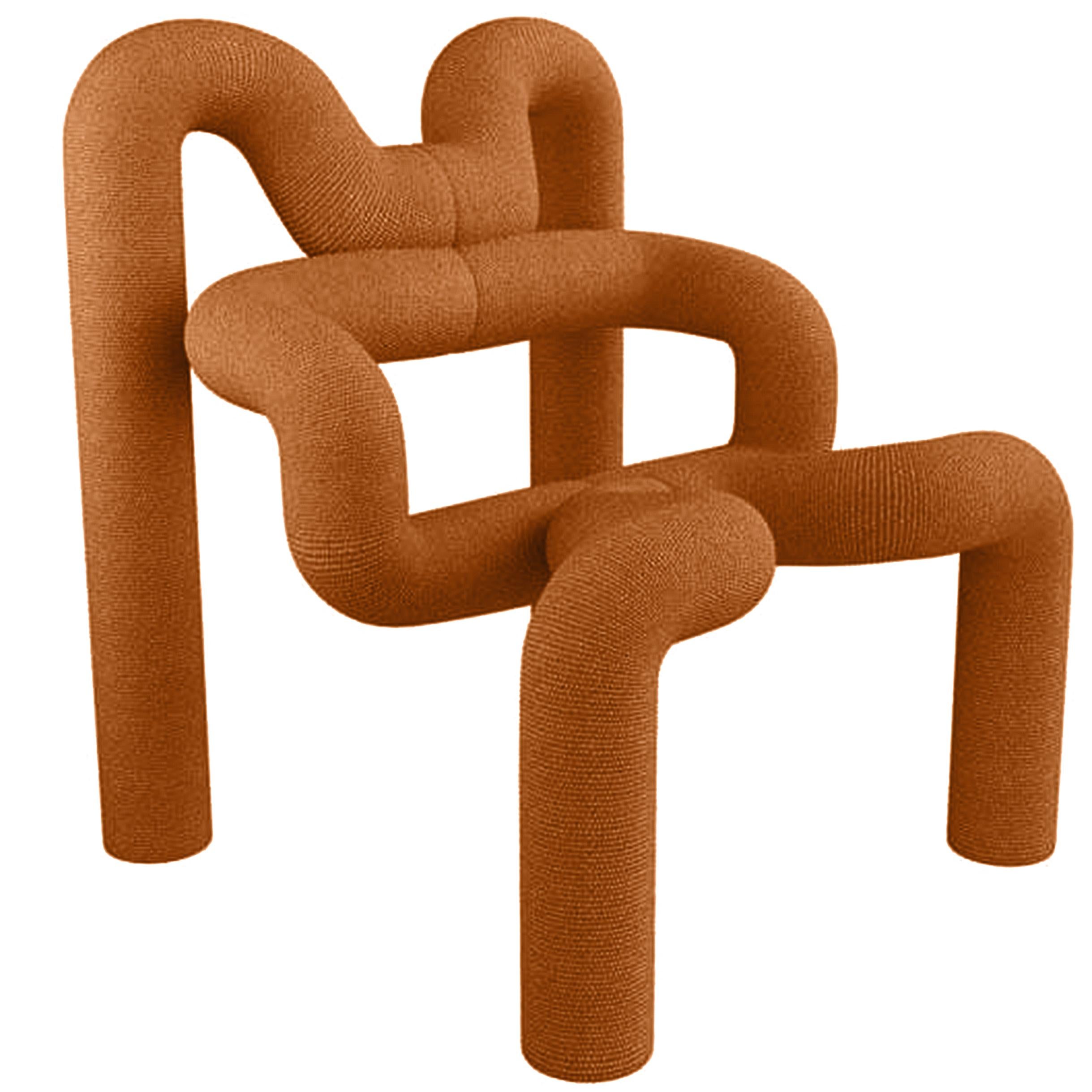 Iconic Burned Orange Armchair by Terje Ekstrom, Norway, 1980s In Good Condition In Rijssen, NL