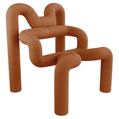 Fauteuil emblématique orange brûlé de Terje Ekstrom, Norvège, années 1980